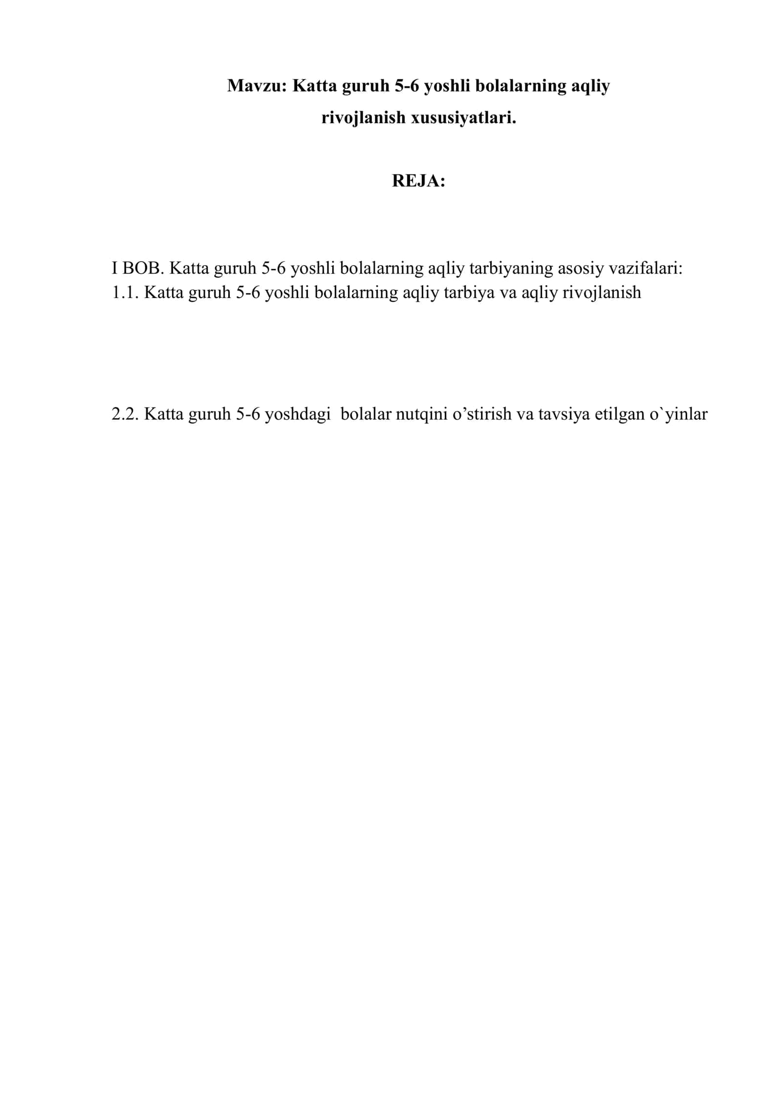 Katta guruh 5-6 yoshli bolalarning aqliy rivojlanish xususiyatlari 1