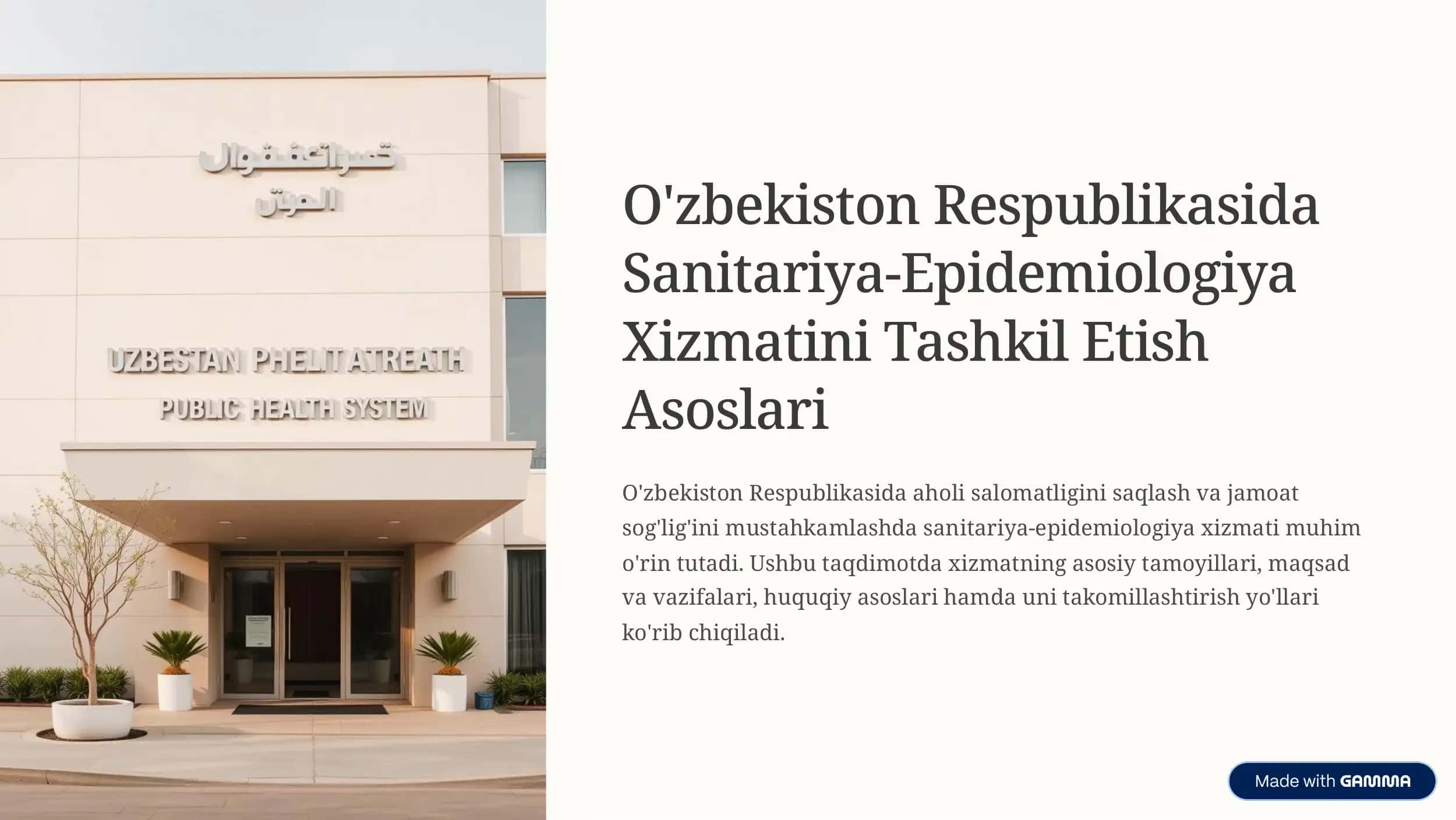 Sanitariya-Epidemiologiya Xizmati 1