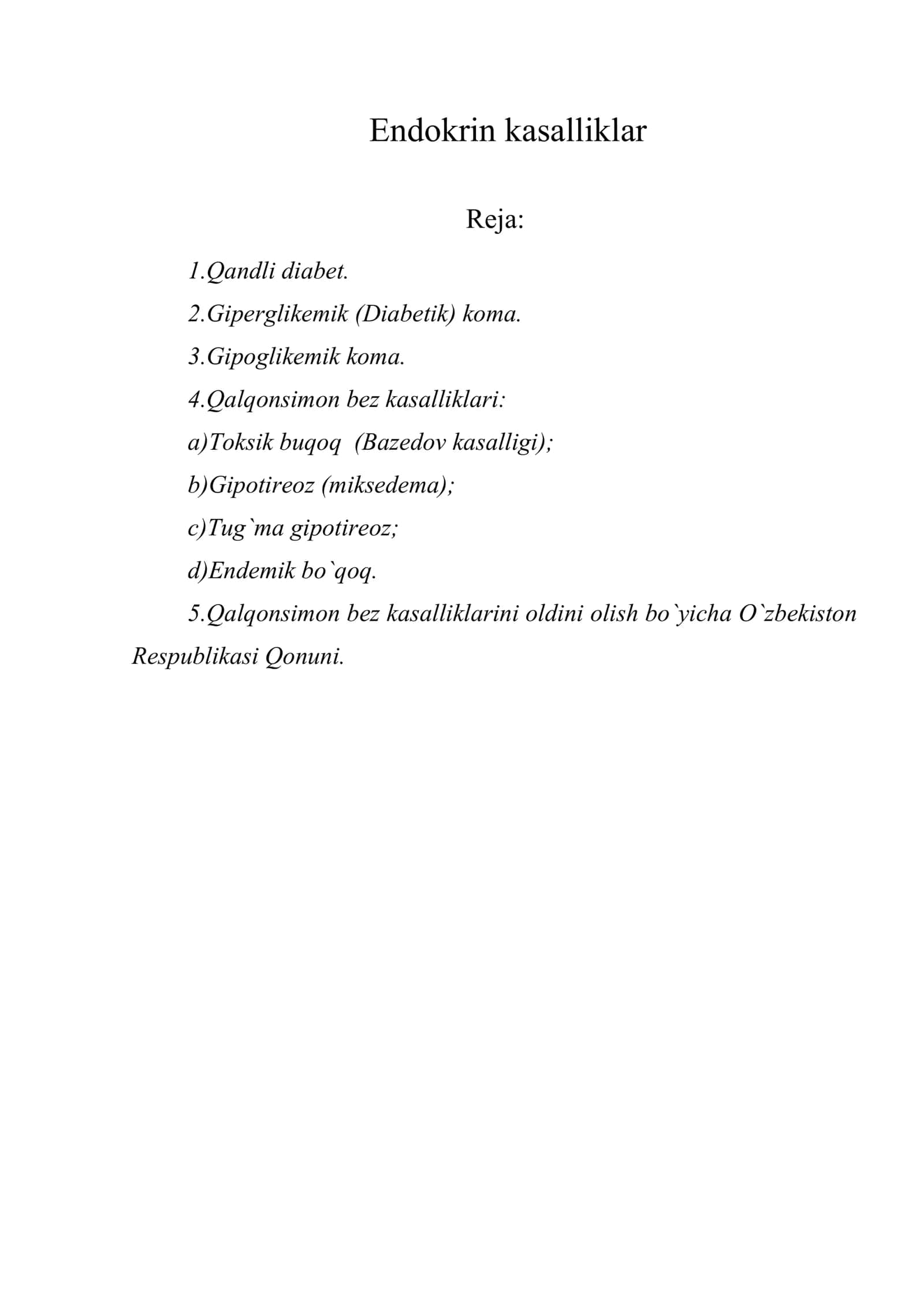 Еndokrin kasalliklar 1