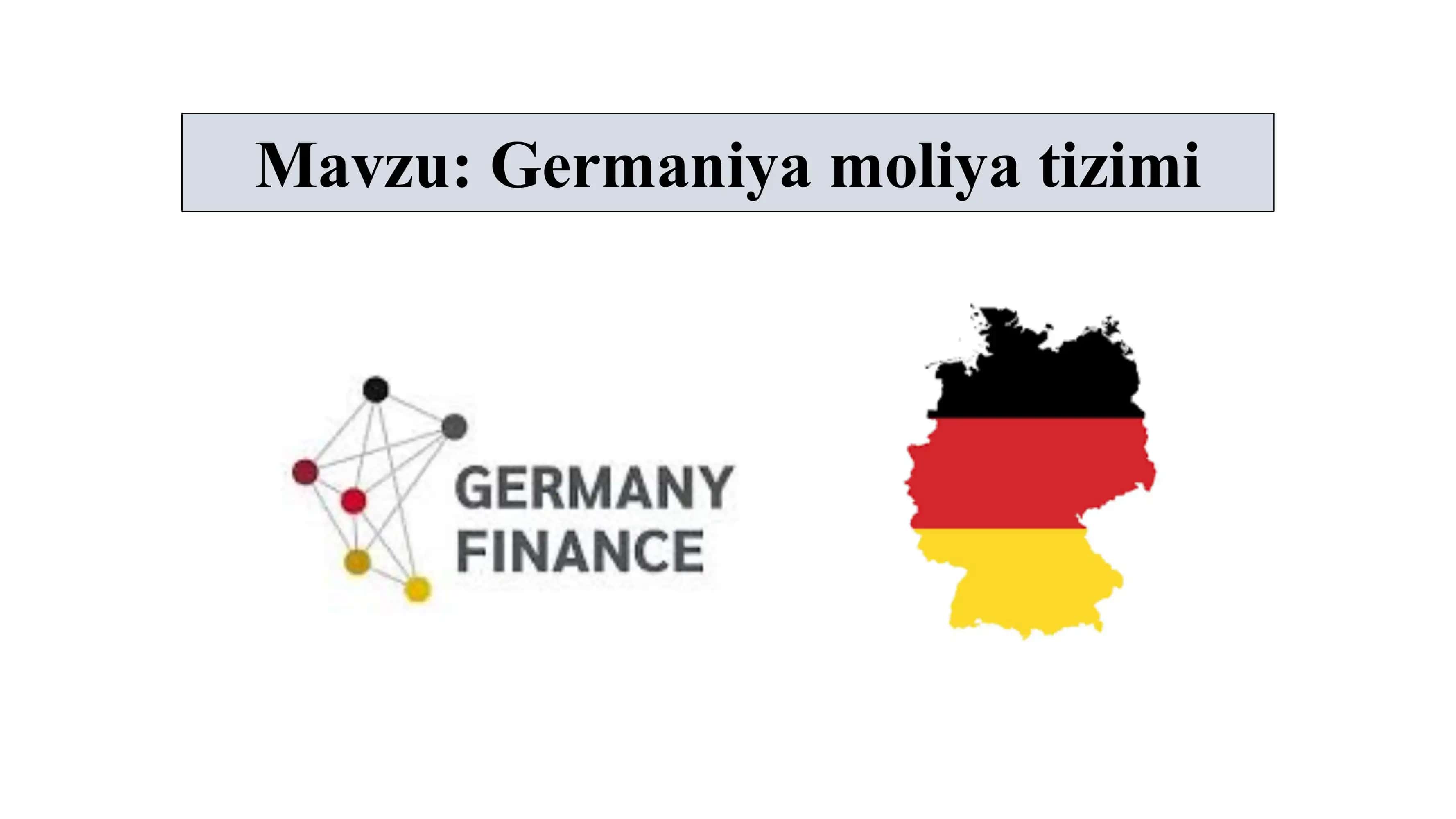 germaniya moliya tizimi 1