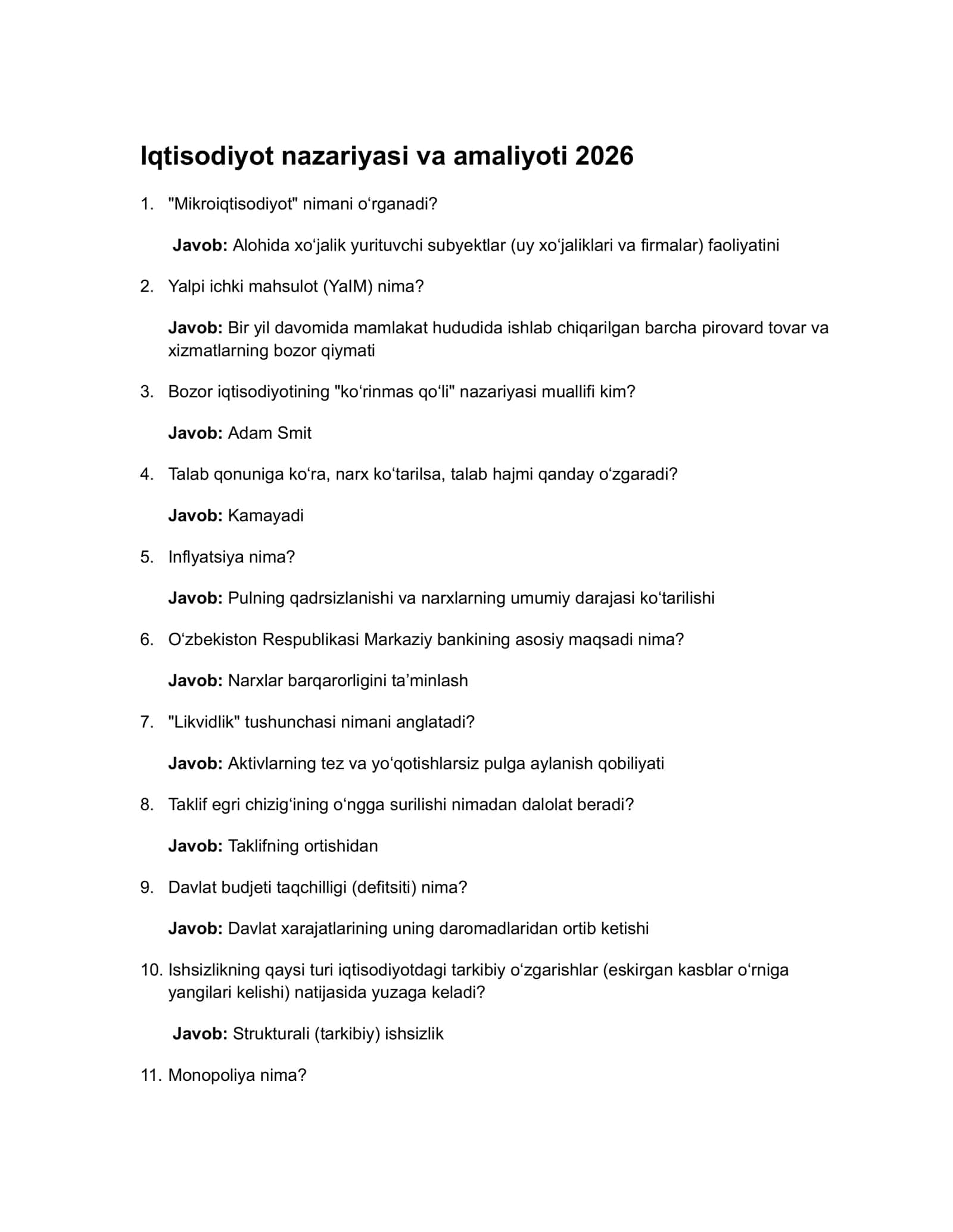 Iqtisodiyot nazariyasi va amaliyoti 2026 1