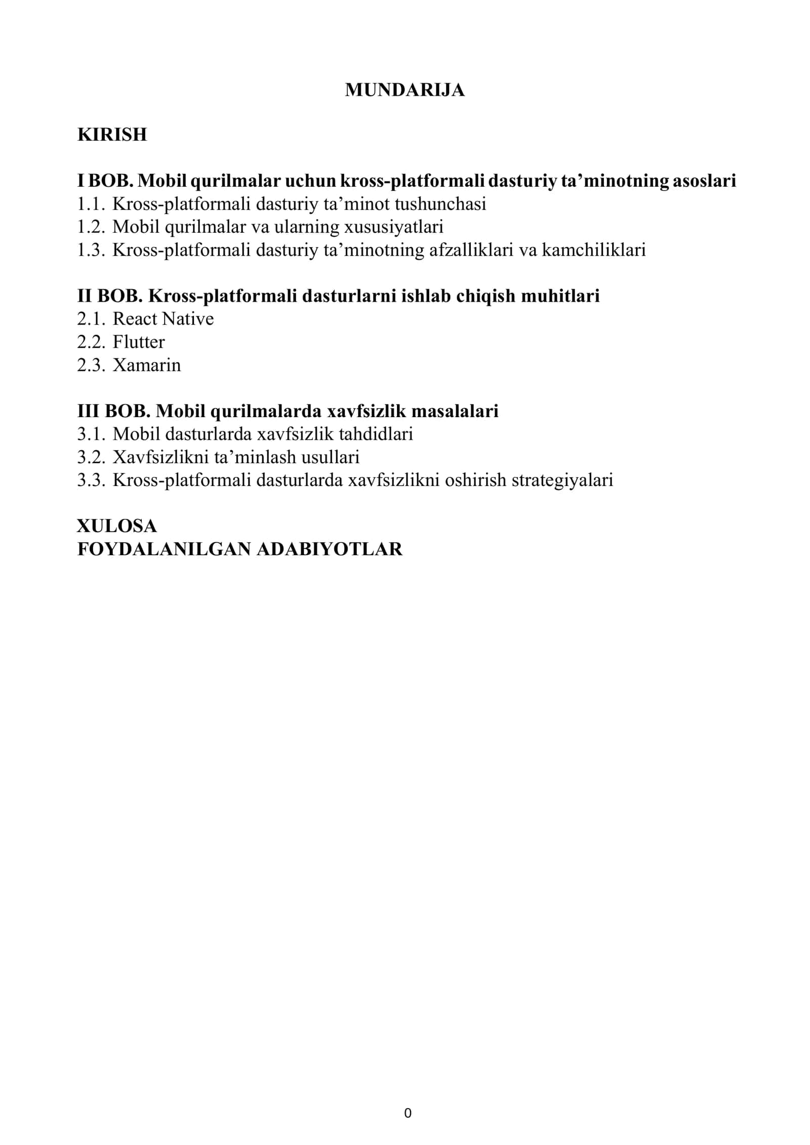 Mobil qurilmalar uchun kross-platformali dasturiy ta’minotning asoslari 1