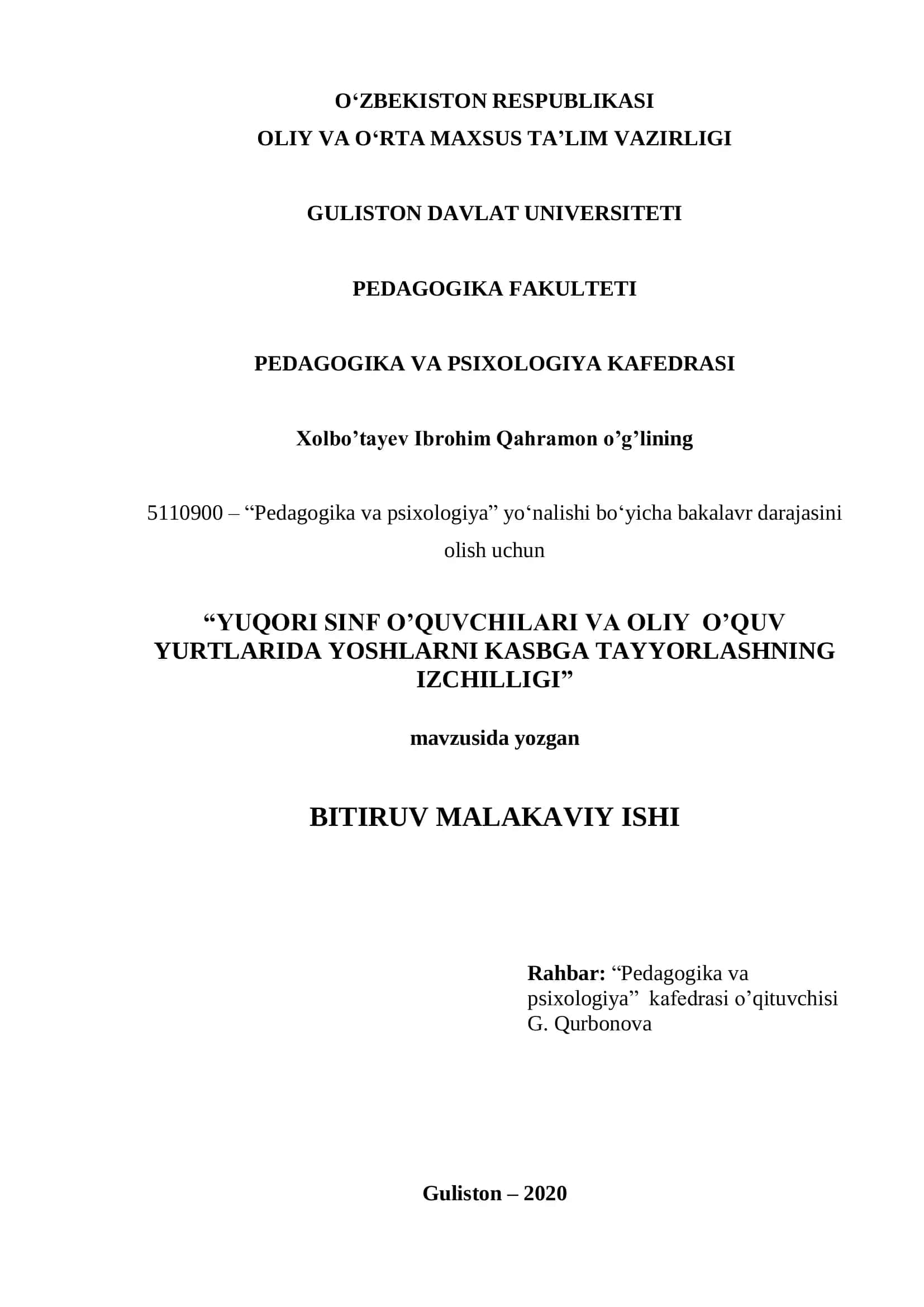 Pedagogika va psixologiya 1