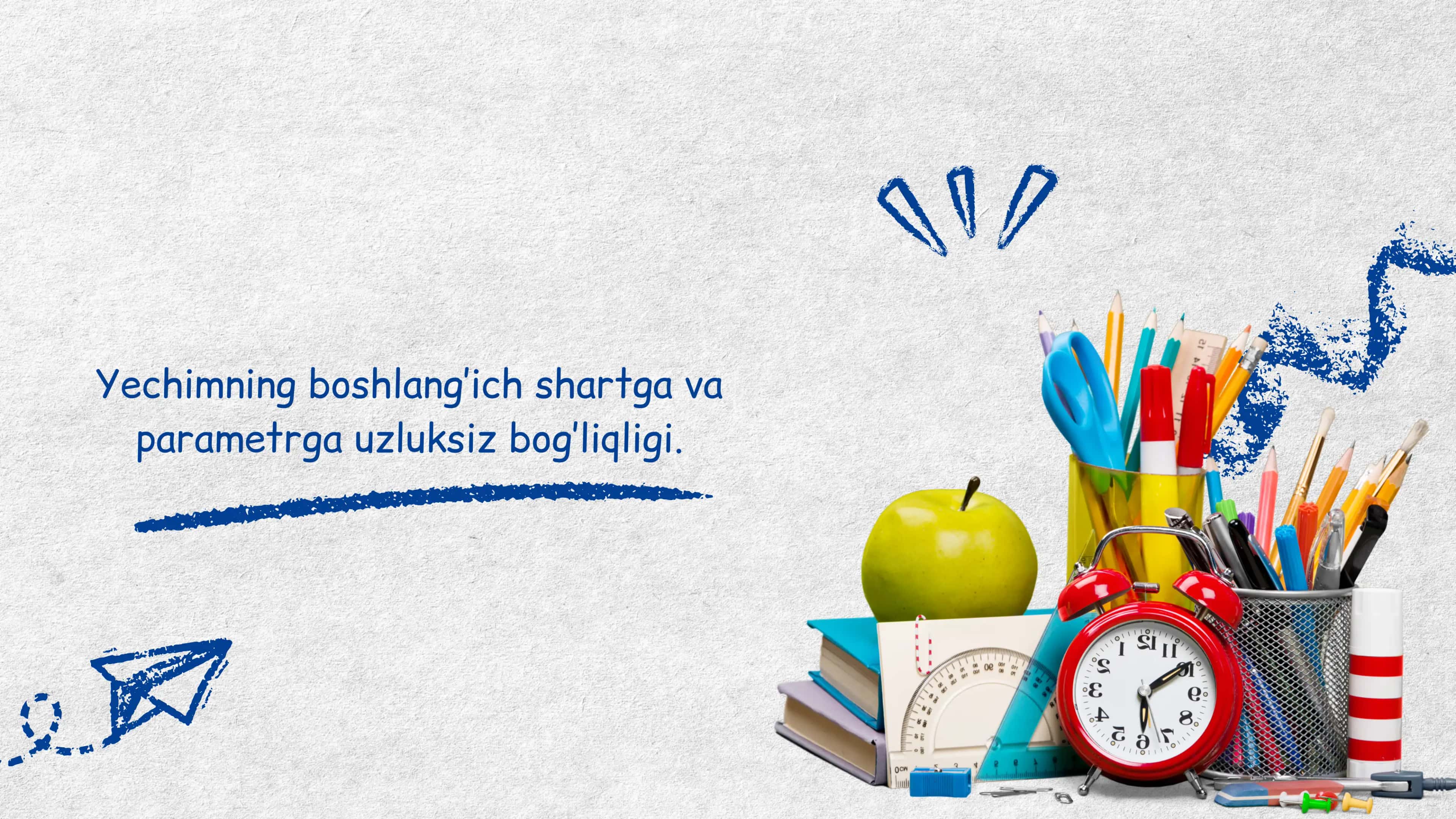 Yechimning boshlang’ich shartga va parametrga uzluksiz bog’liqligi. 1