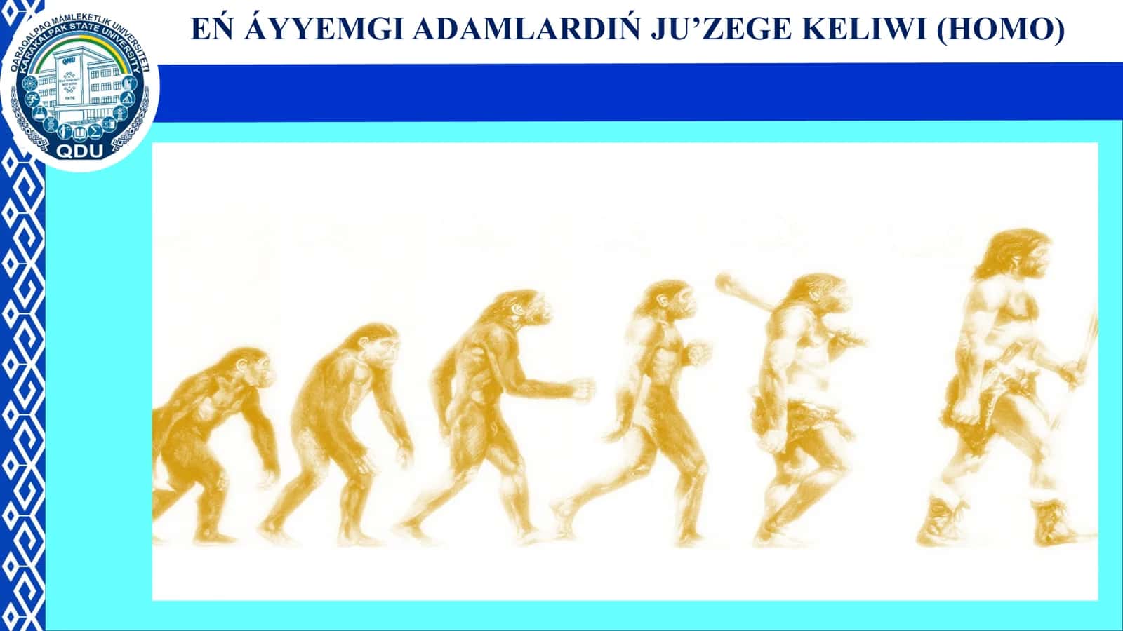 EŃ ÁYYEMGI ADAMLARDIŃ JU’ZEGE KELIWI (HOMO) 1
