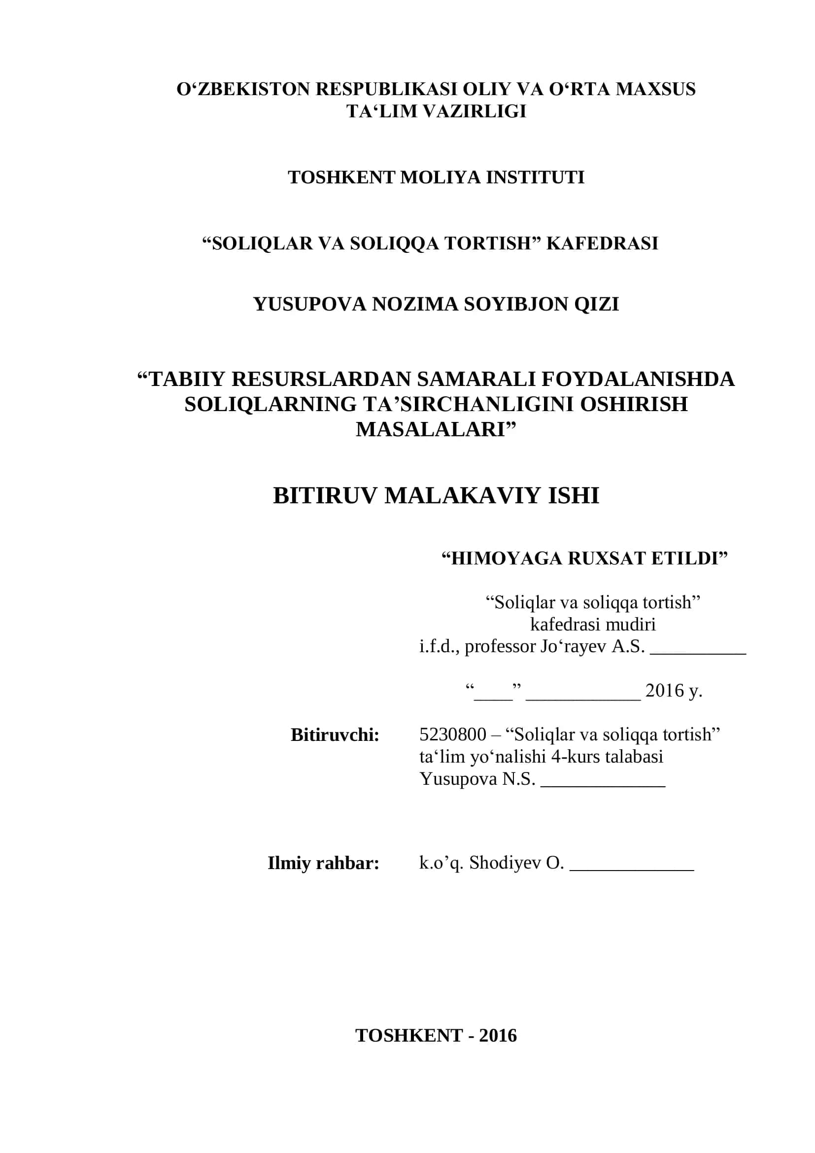 IQTISODIYOTNI MODERNIZATSIYALASH SHAROITIDA TABIIY RESURSLARNI SOLIQQA TORTISHNING NAZARIY-USLUBIY ASOSLARI 1