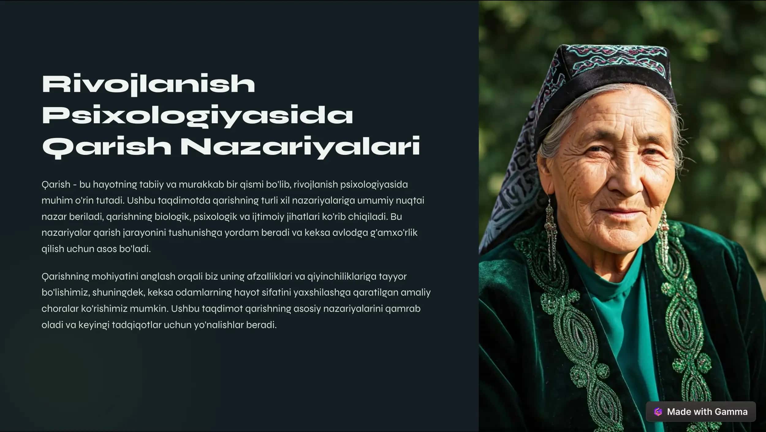 Rivojlanish Psixologiyasida Qarish Nazariyalari 1