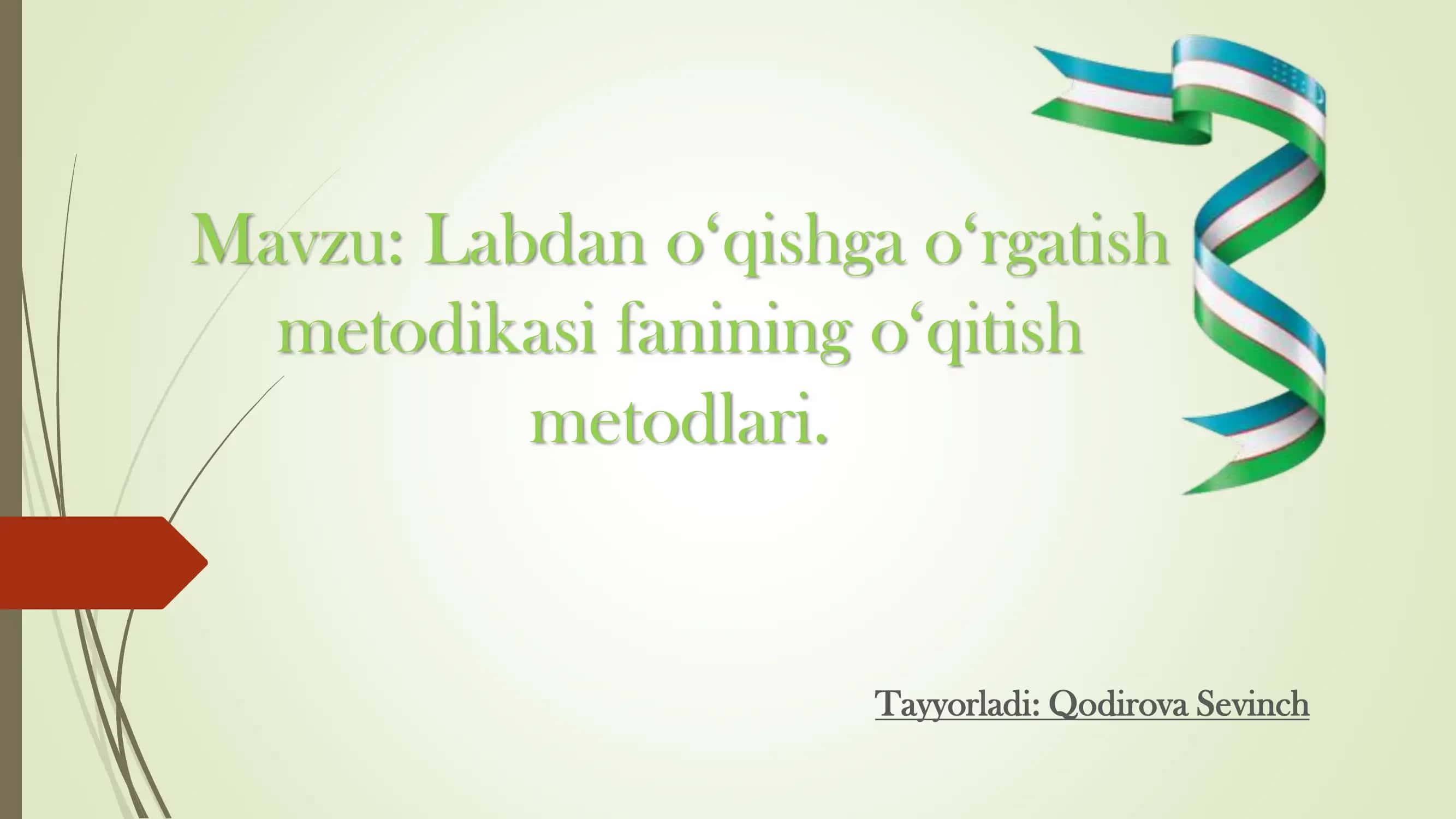 Labdan o‘qishga o‘rgatish metodikasi 1