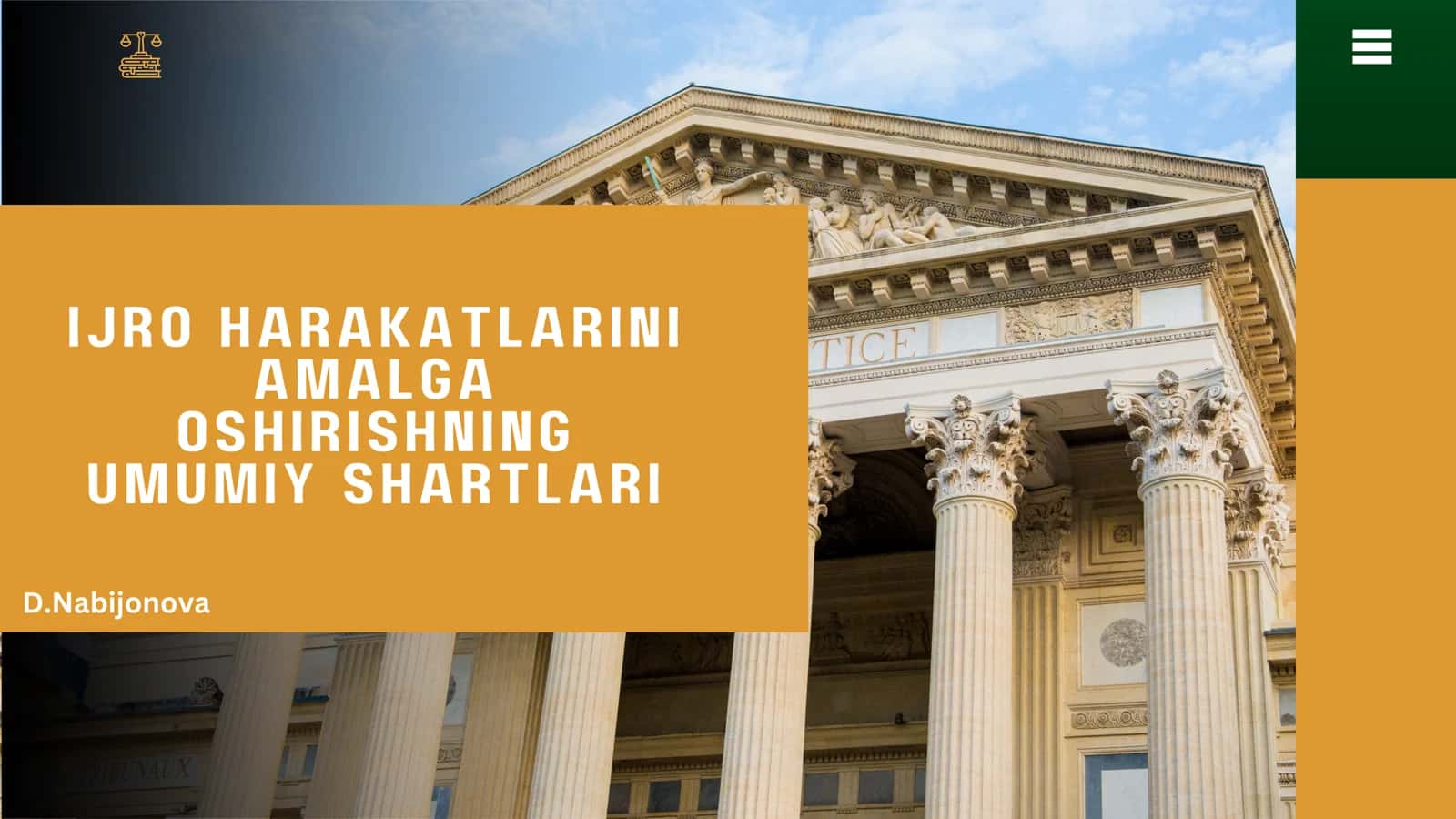 IJRO HARAKATLARINI AMALGA OSHIRISHNING UMUMIY SHARTLARI 1