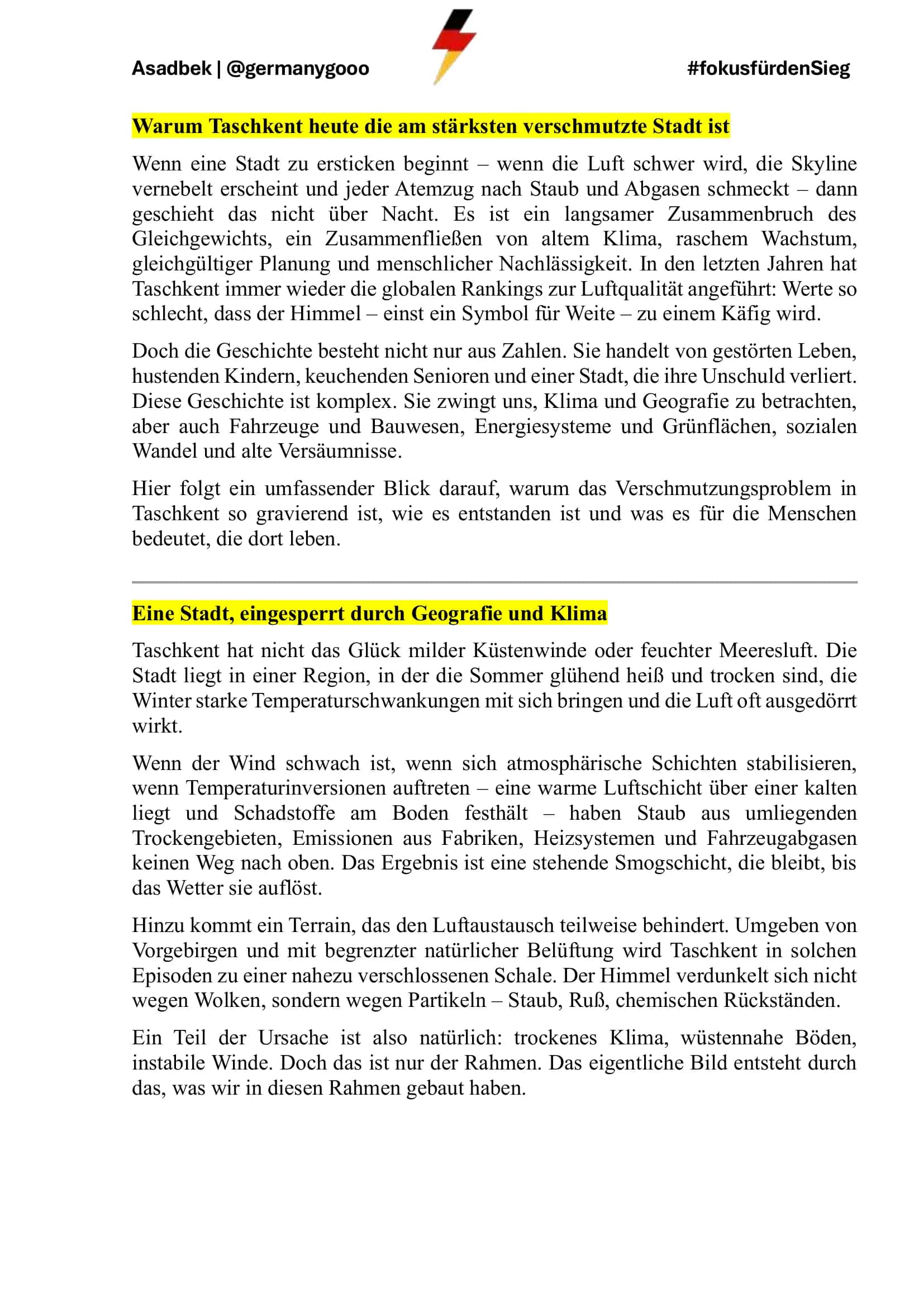 Warum Taschkent heute die am stärksten verschmutzte Stadt ist 1
