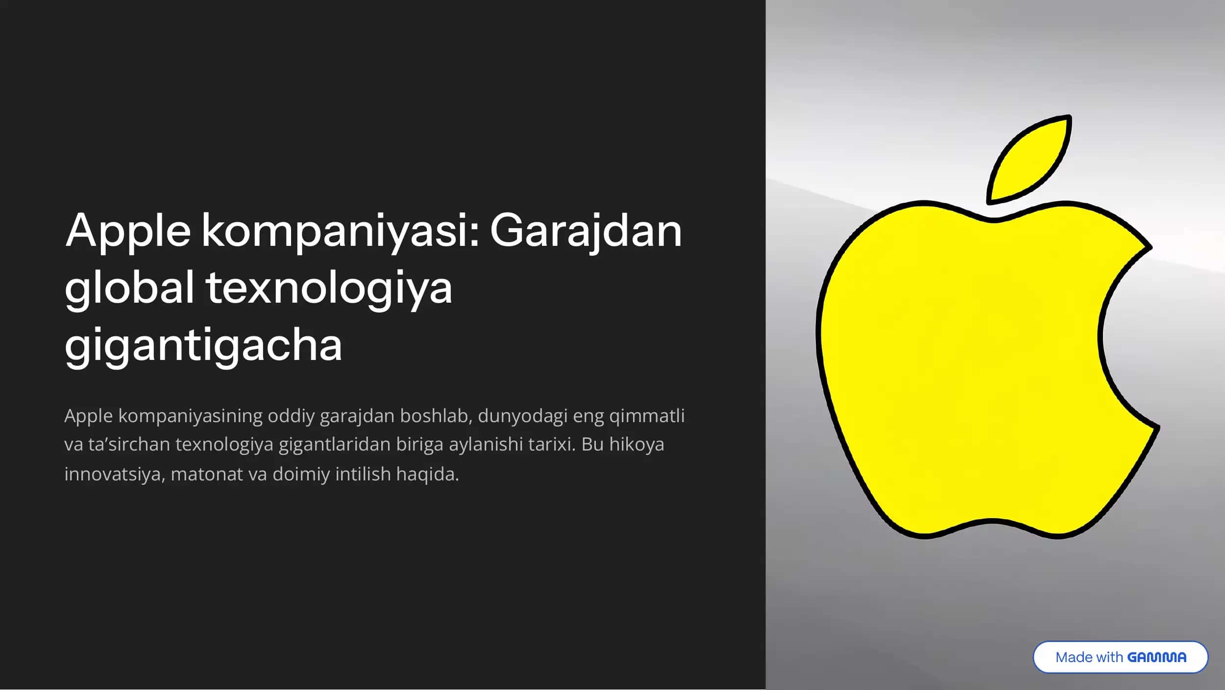 Apple kompaniyasi: Garajdan global texnologiya gigantigacha 1