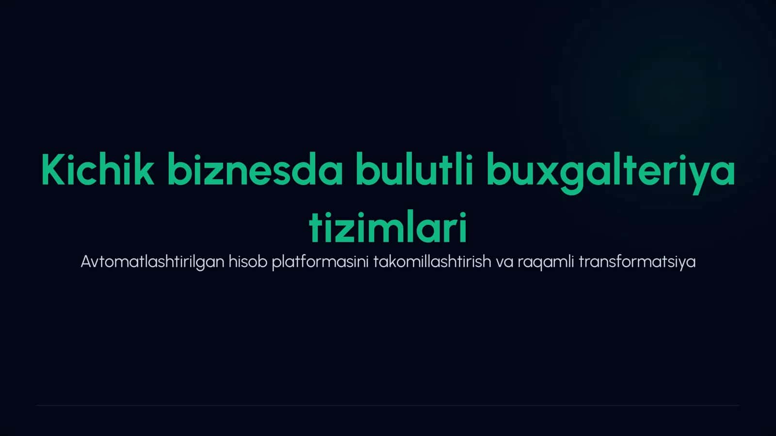 Kichik biznesda bulutli buxgalteriya tizimlari 1