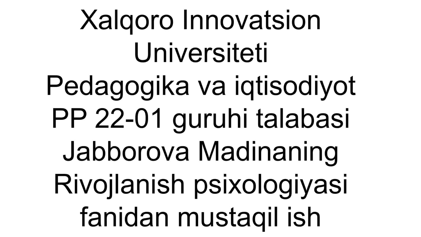 Xalqoro Innovatsion Universiteti 1