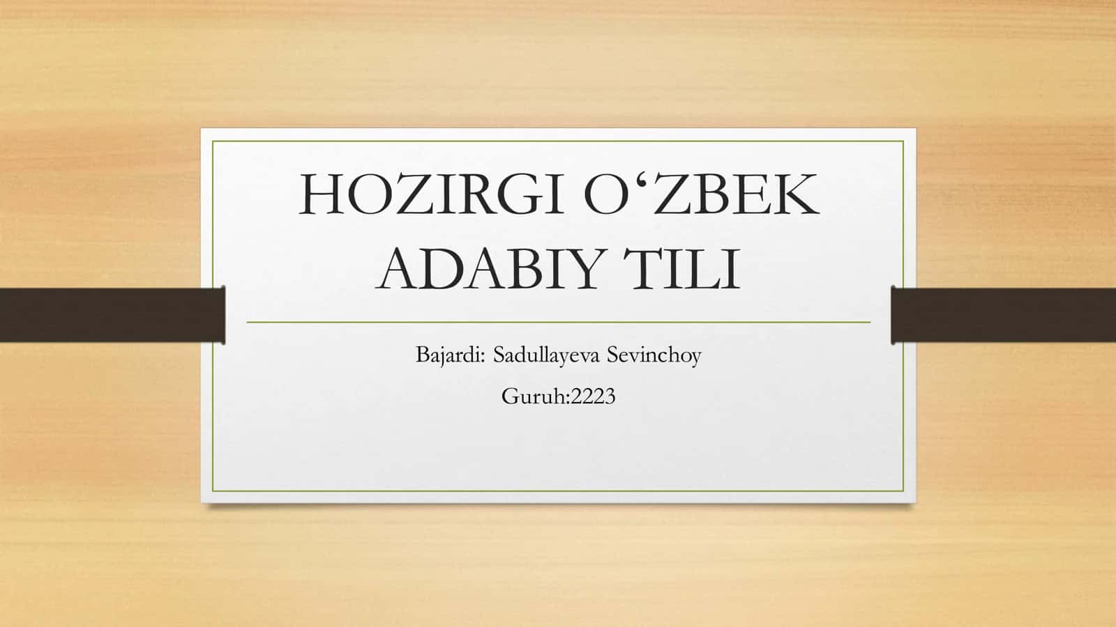 Semema va nutqiy maʼno 1