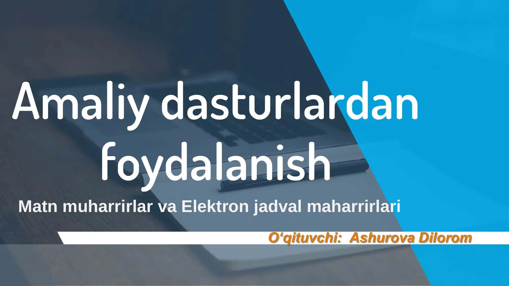 Elektron jadval maharrirlari 1