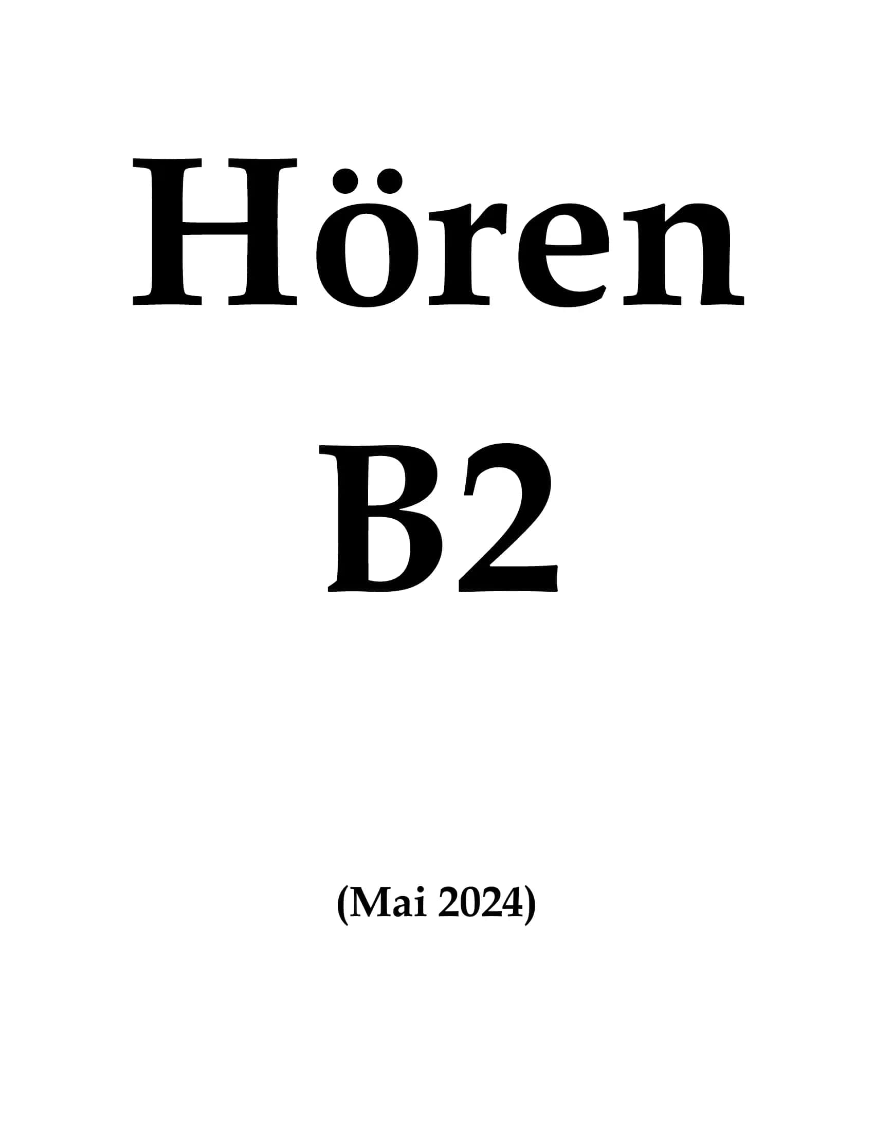 Nemis Tili B2 HÖREN (Stark) 1