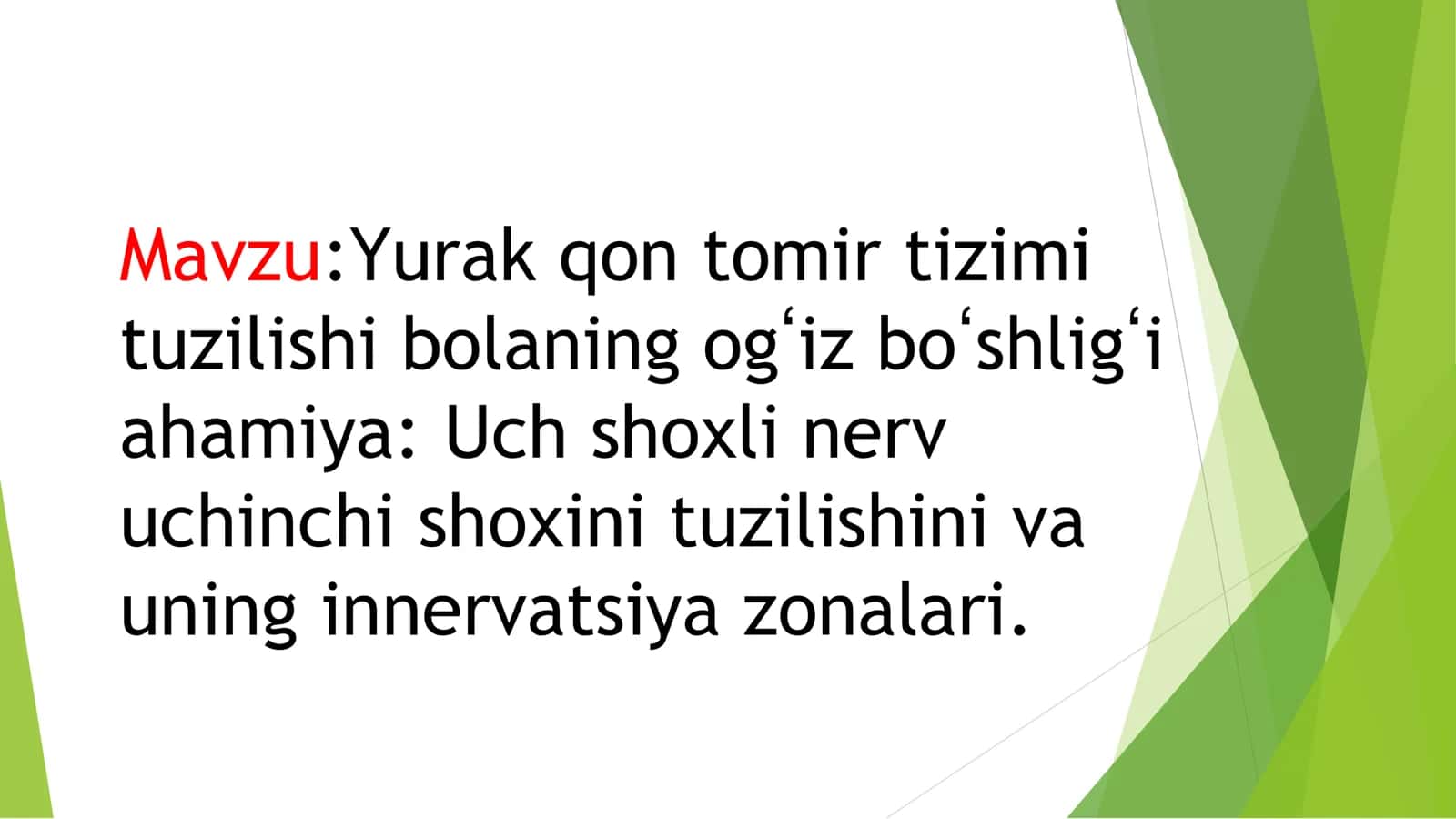 Yurak qon tomir tizimi tuzilishi bolaning ogʻiz boʻshligʻi 1
