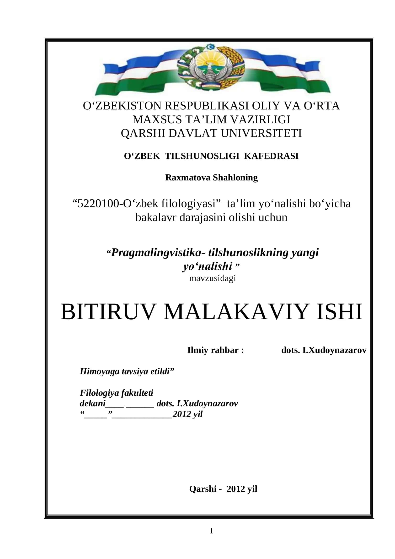 Pragmalingvistika-tilshunoslikning yangi yo‘nalishi 1