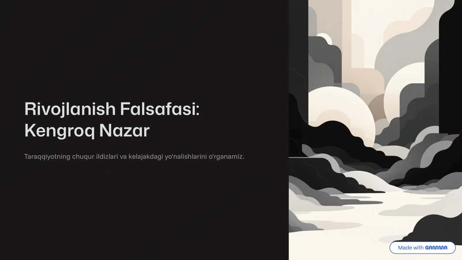 Rivojlanish Falsafasi 1