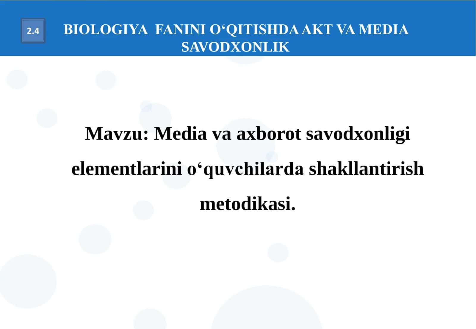 Media va axborot savodxonligi elementlarini o‘quvchilarda shakllantirish metodikasi. 1