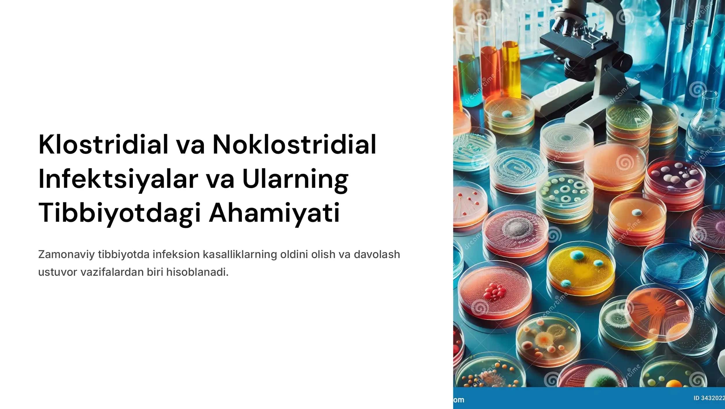 Klostridial va noklostridial infektsiyalar va  ularning tibbiyotdagi ahamiyati. 1
