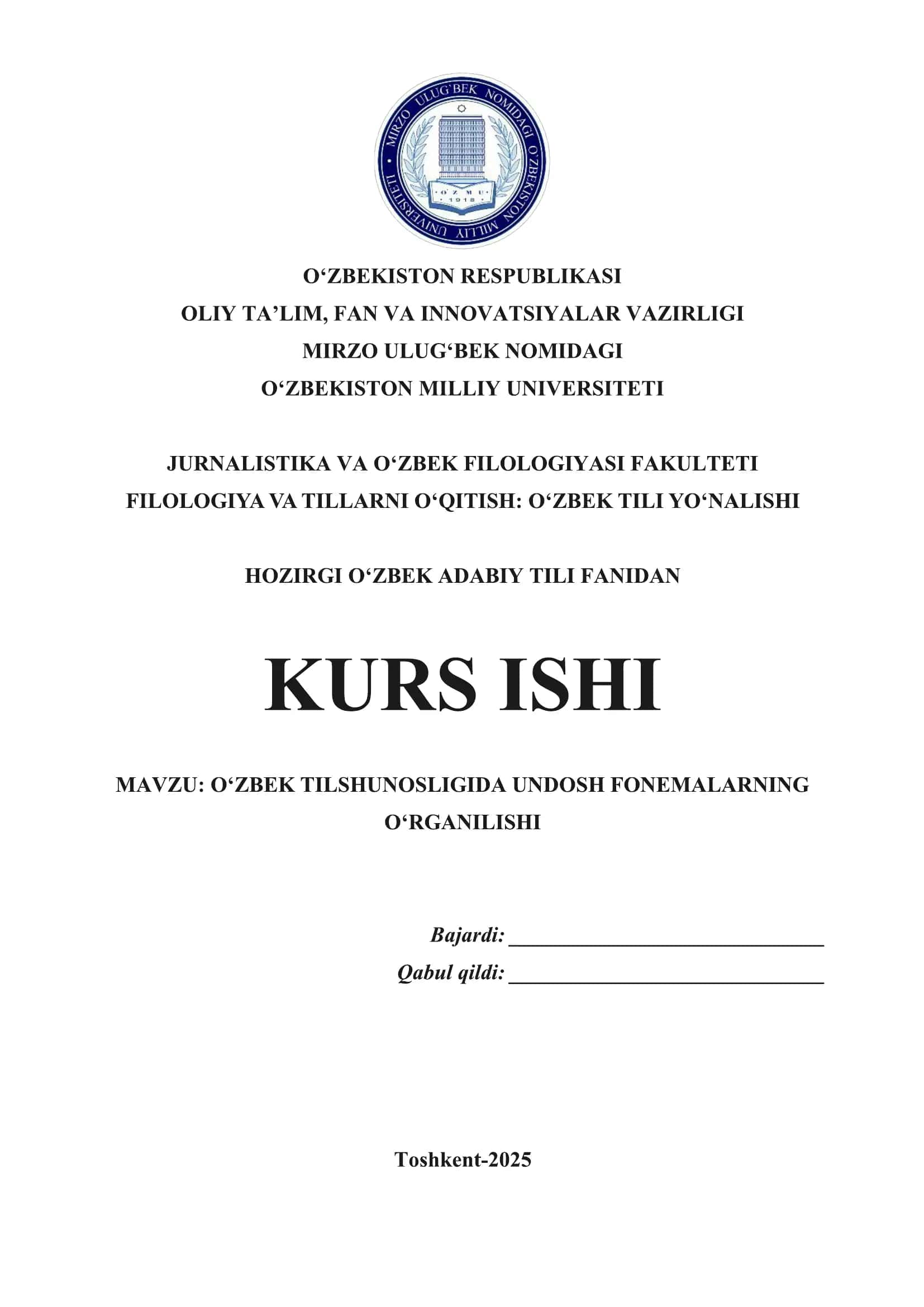 oʻzbek tilshunosligida undosh fonemalarning oʻrganilishi 1
