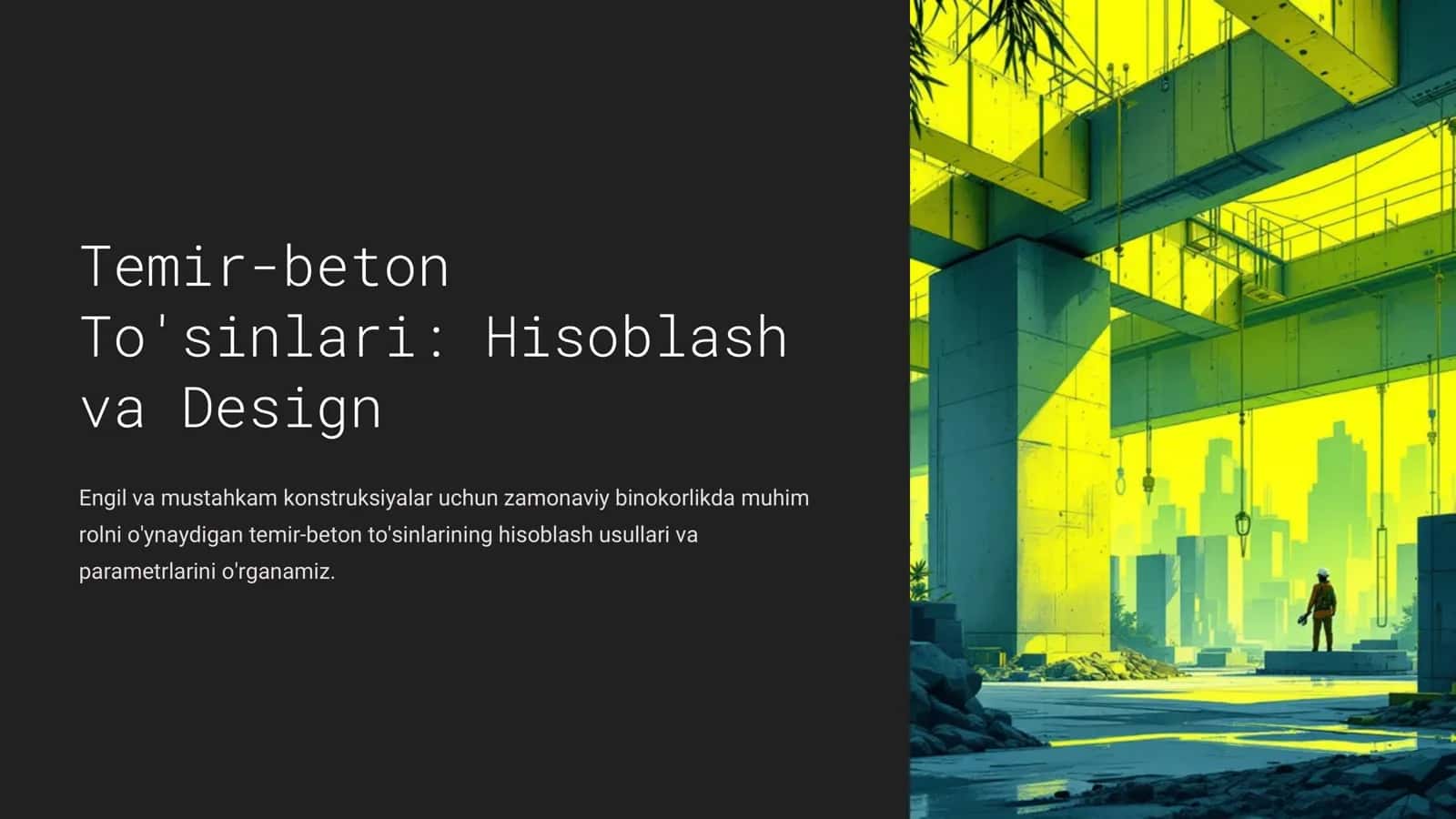 Temir-beton To'sinlari: Hisoblash va Design 1