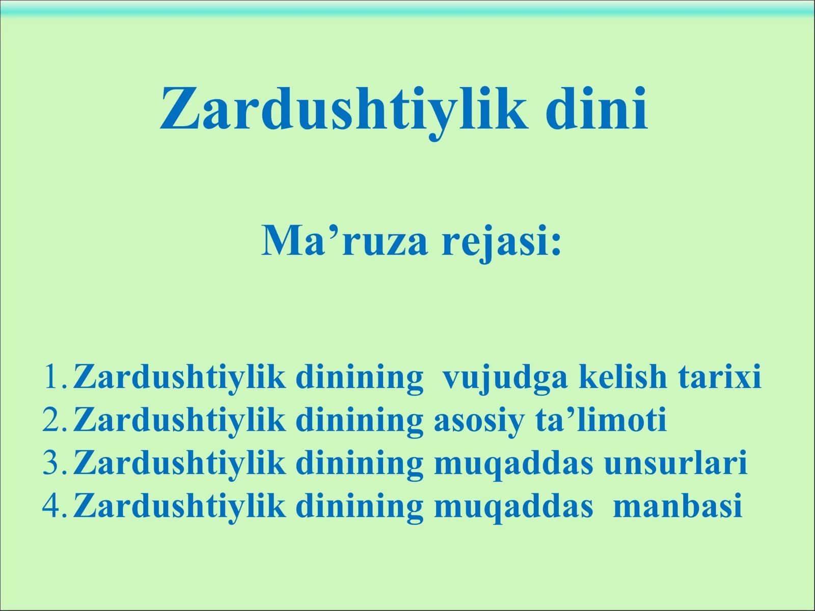 Zardushtiylik dini 1
