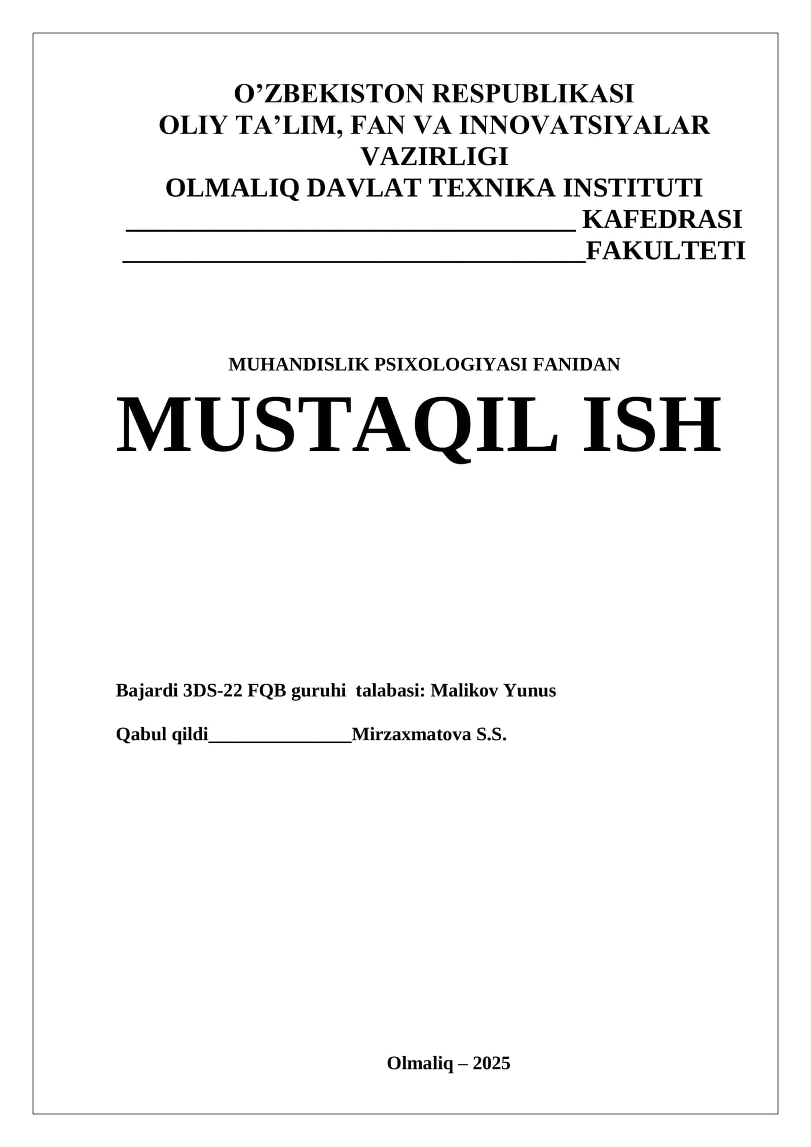 Psixologiya va muhandislik psixologiyasi fanlari metodlarining klassifikatsiyasi 1