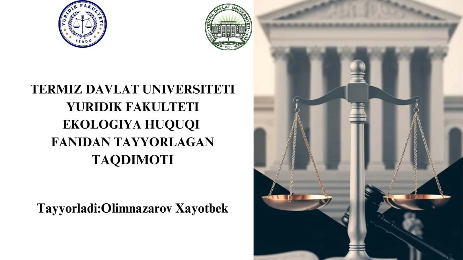O'ZBEKISTON RESPUBLIKASINING EKOLOGIYA VA ATROF MUHITNI MUHOFAZA QILISH SOHASIDAGI HALQARO HAMKORLIGI 1