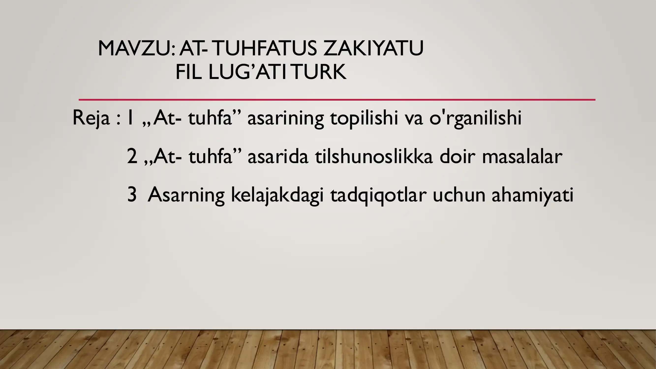 AT- TUHFATUS ZAKIYATU 1