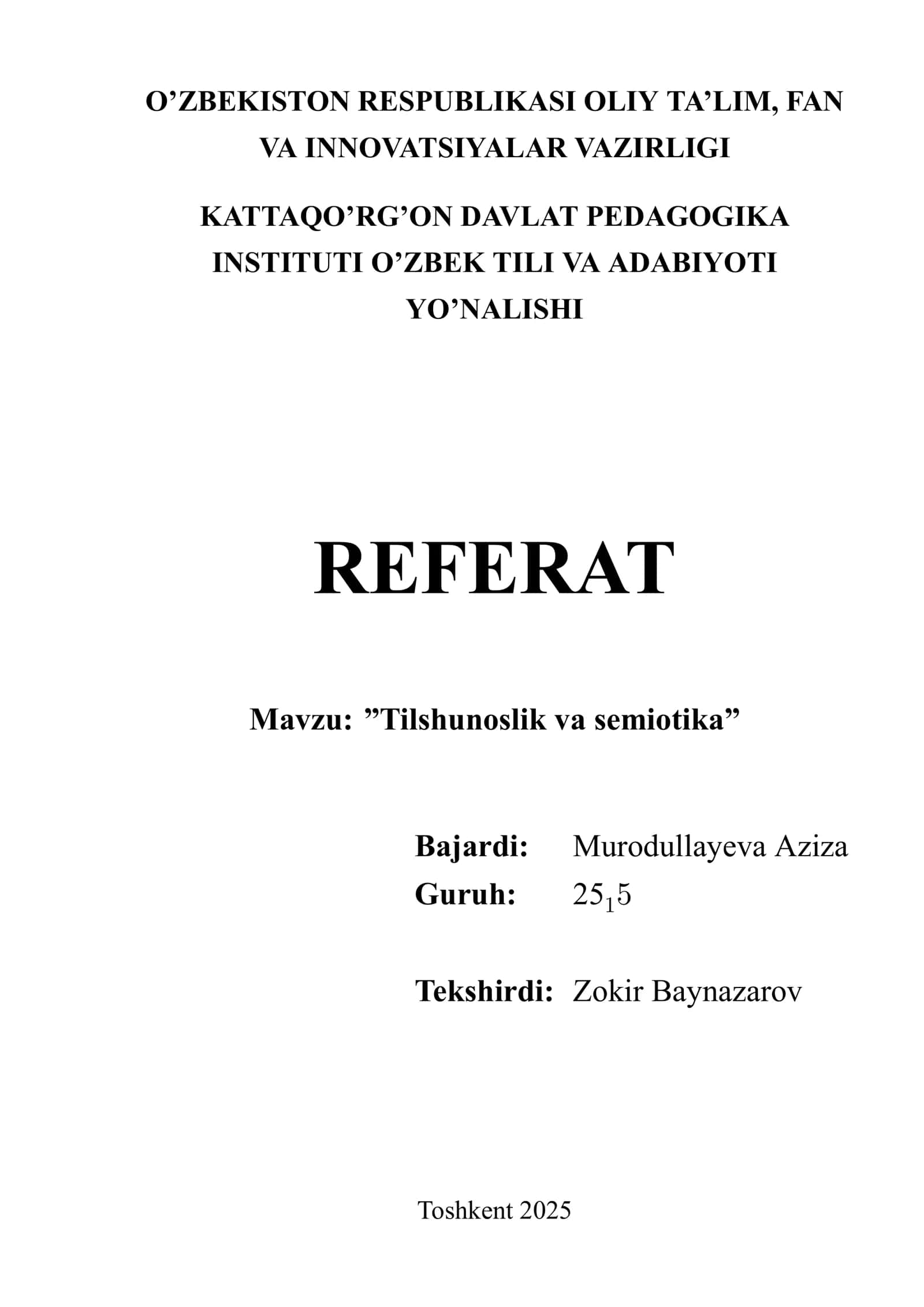 Tilshunoslik va semiotika 1