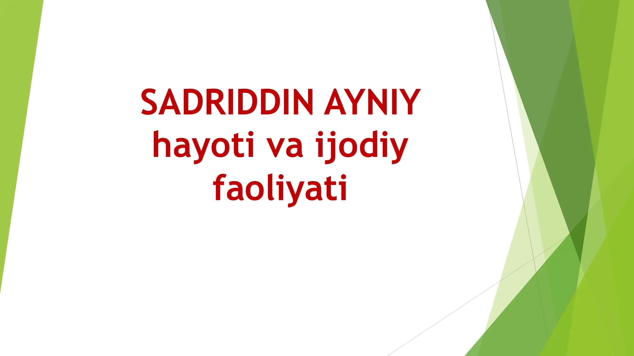 SADRIDDIN AYNIY 1