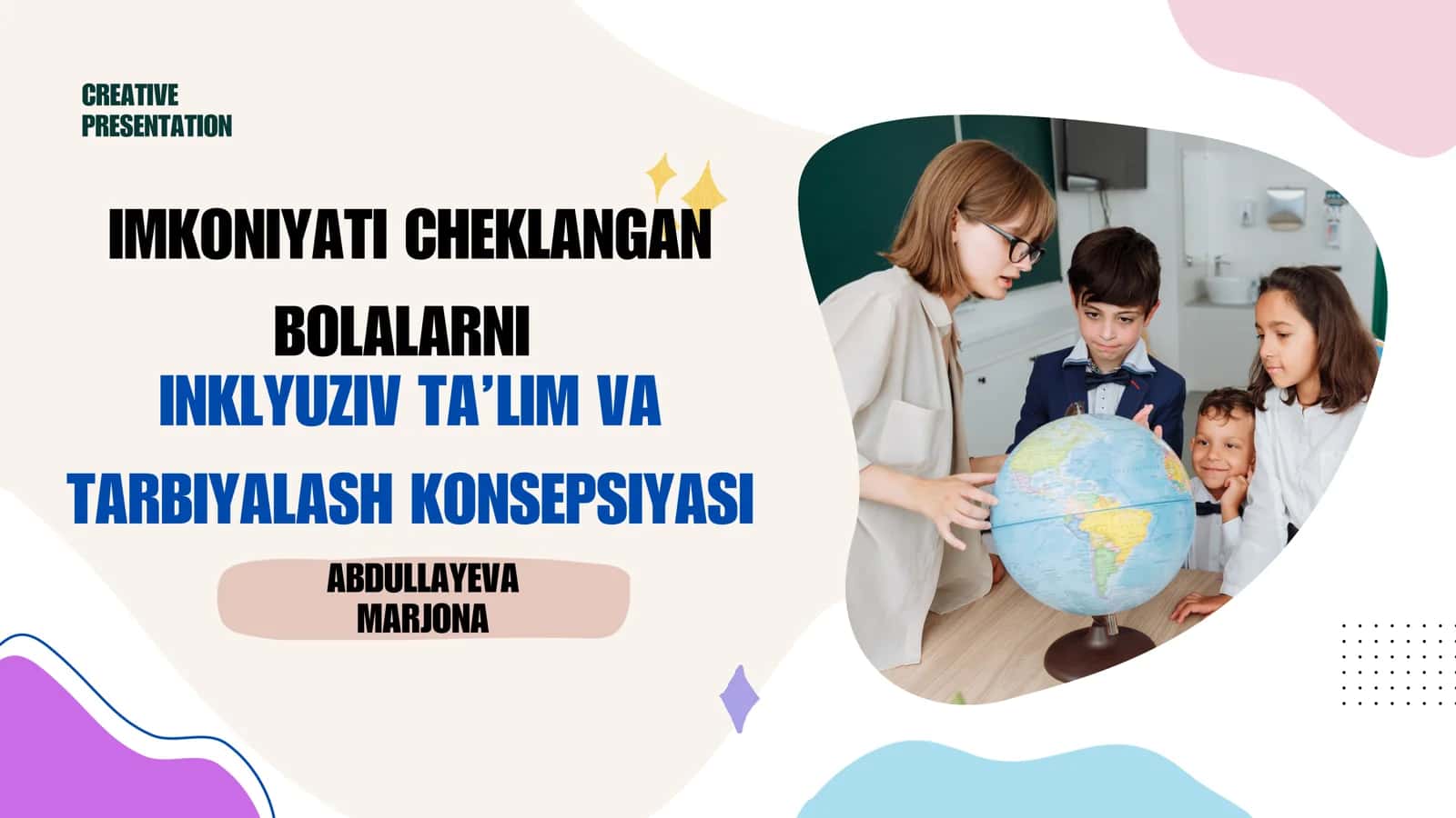 IMKONIYATI CHEKLANGAN BOLALARNI INKLYUZIV TA’LIM VA TARBIYALASH KONSEPSIYASI 1
