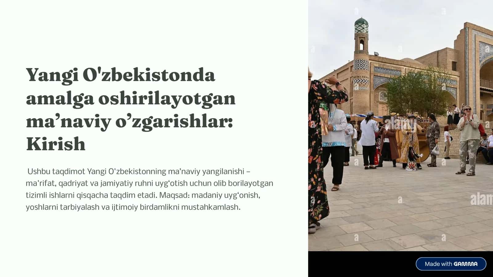 Yangi O'zbekistonda ma'naviy o'zgarishlar 1