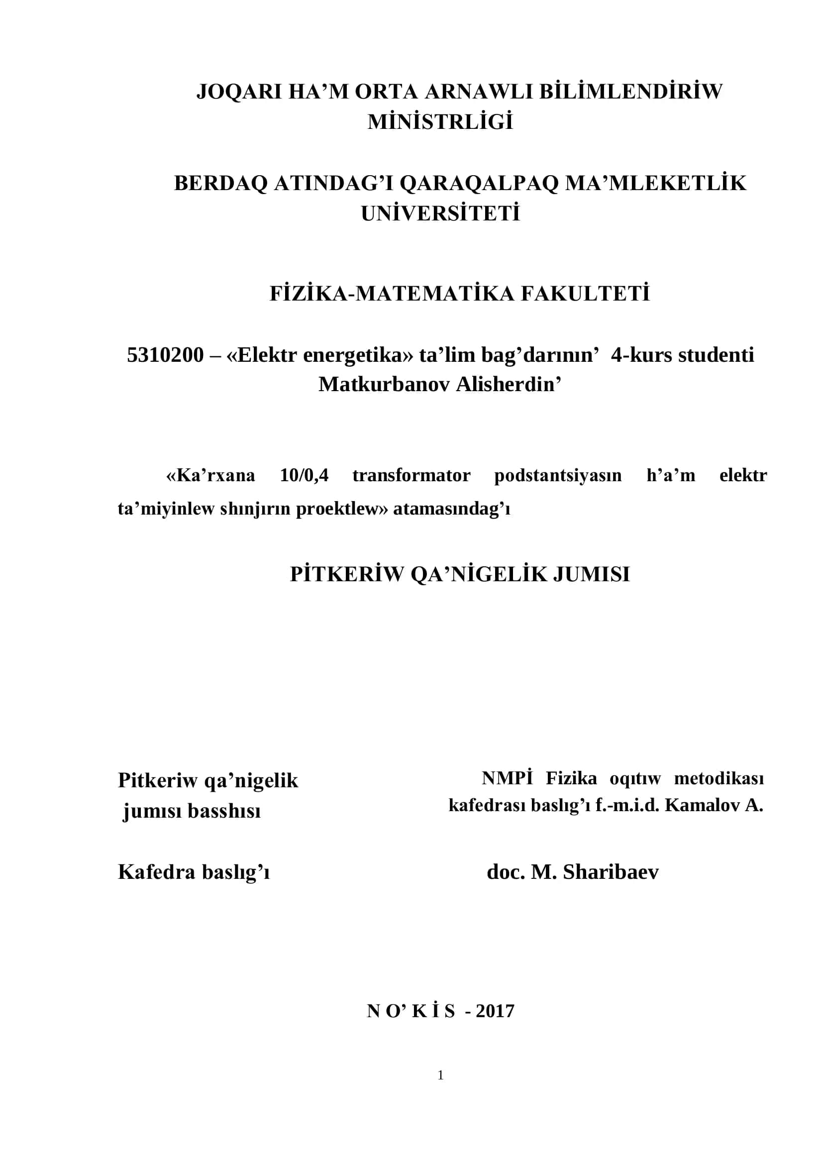 Elektr energetika 1