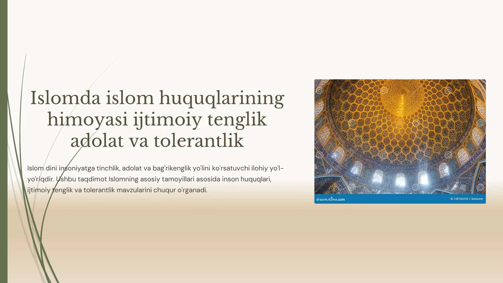 Islomda islom huquqlarining himoyasi ijtimoiy tenglik adolat va tolerantlik 1