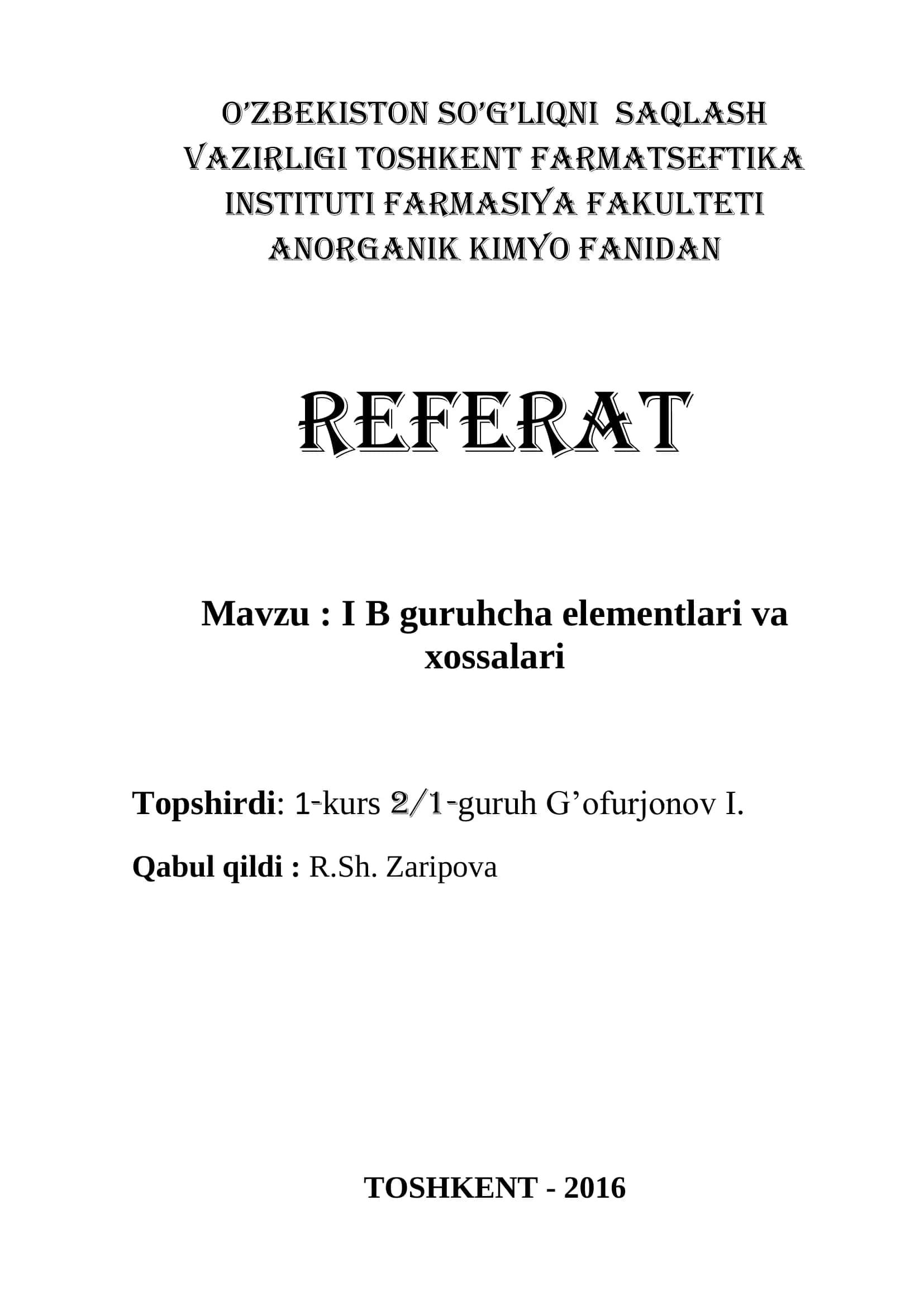 I B guruh elementlari va xossalari 1