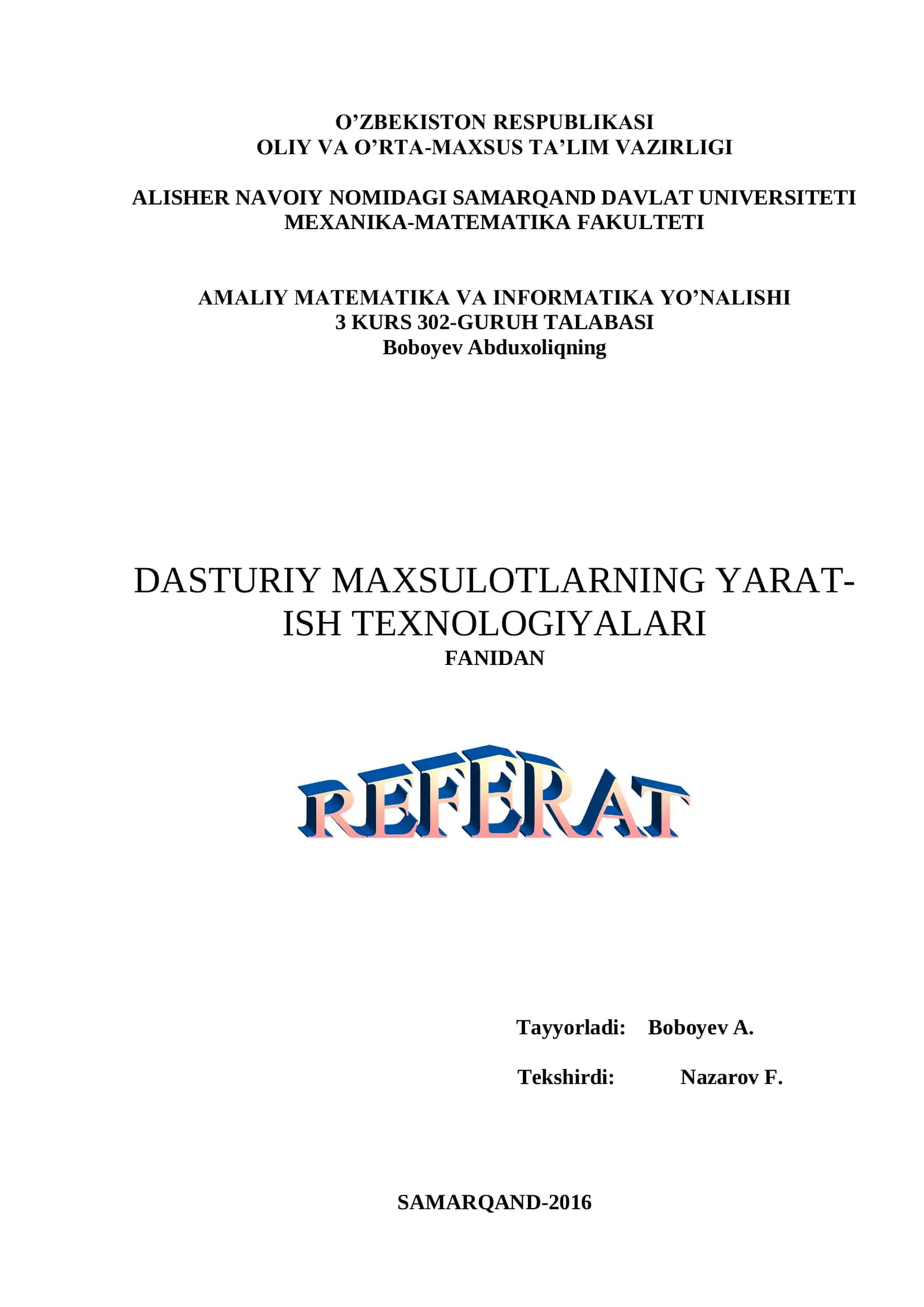 Дастурий маҳсулотлар технологиклигини таъминлаш усуллари 1