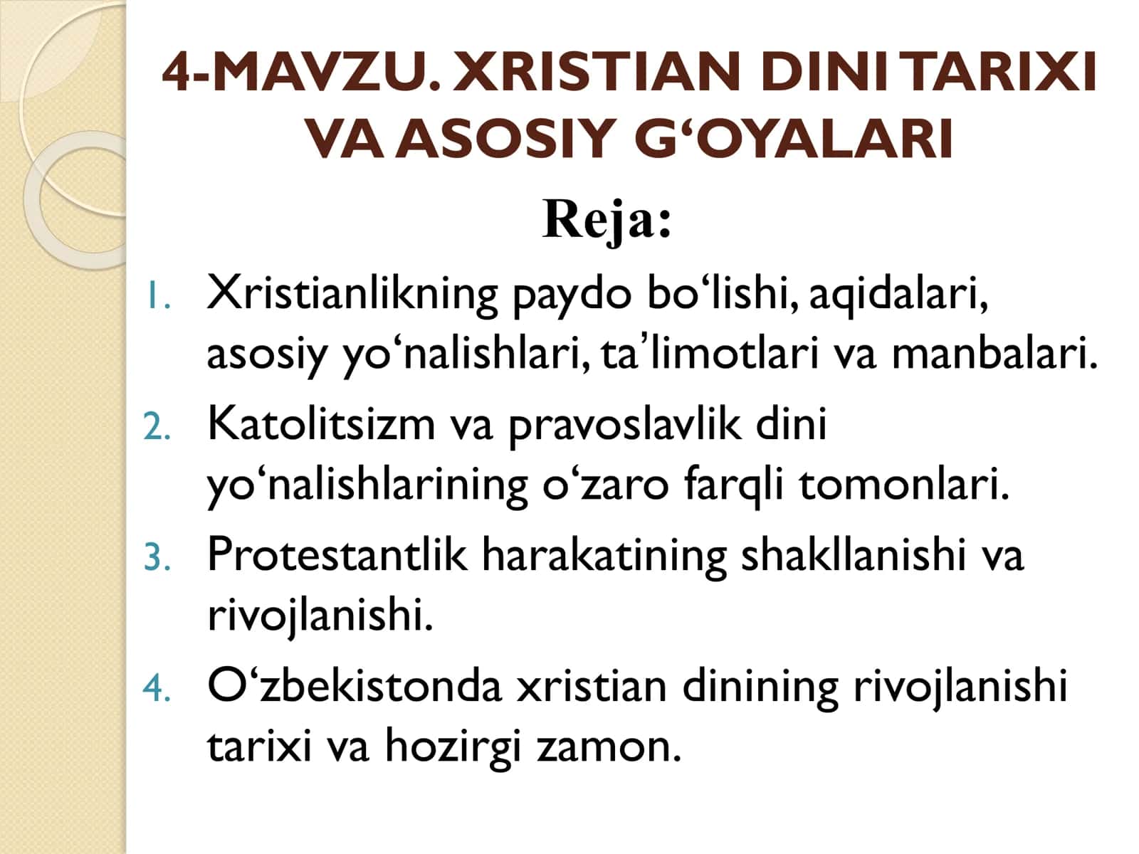 XRISTIAN DINI TARIXI VA ASOSIY G‘OYALARI 1