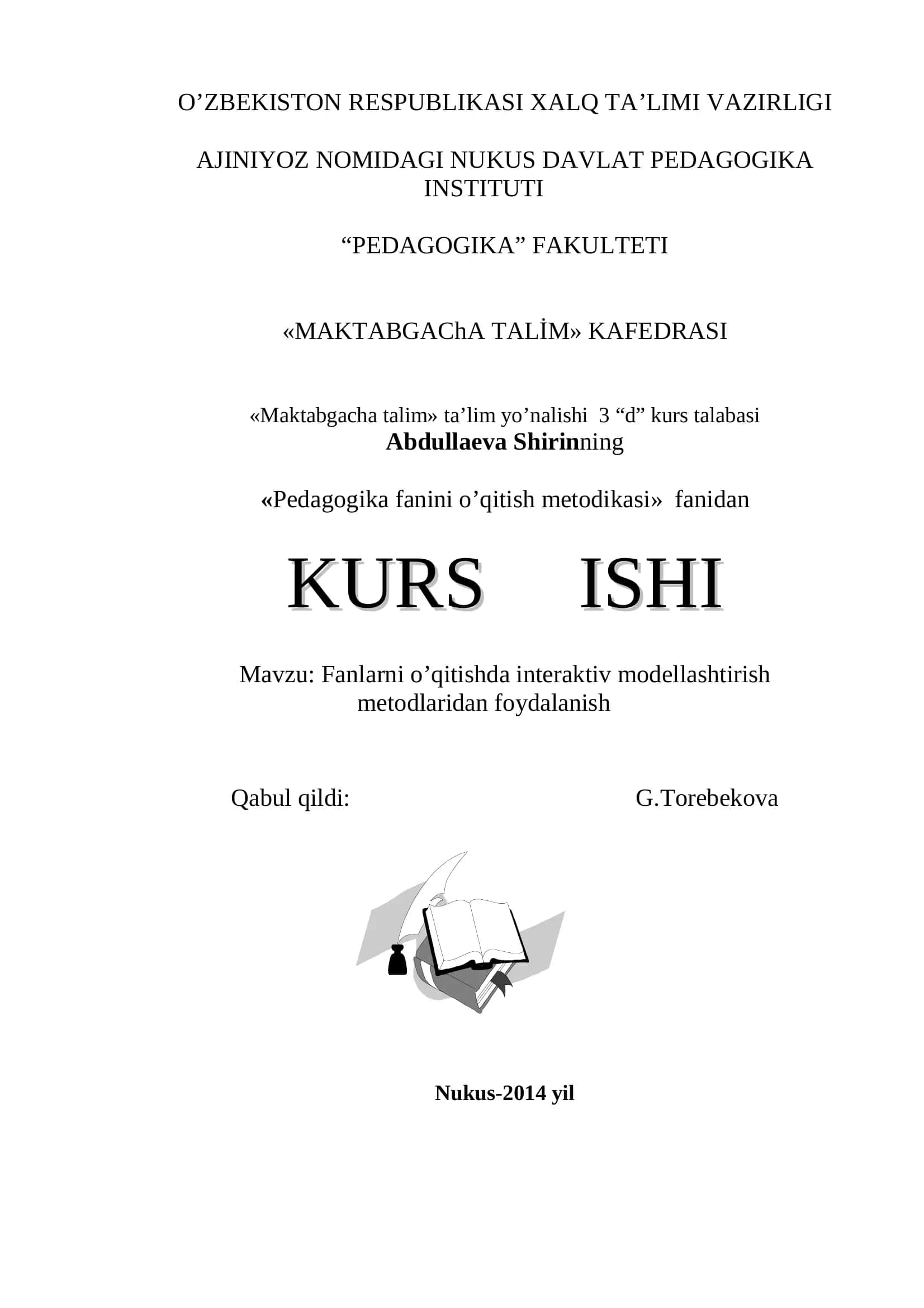 Fanlarni o’qitishda interaktiv modellashtirish metodlaridan foydalanish 1