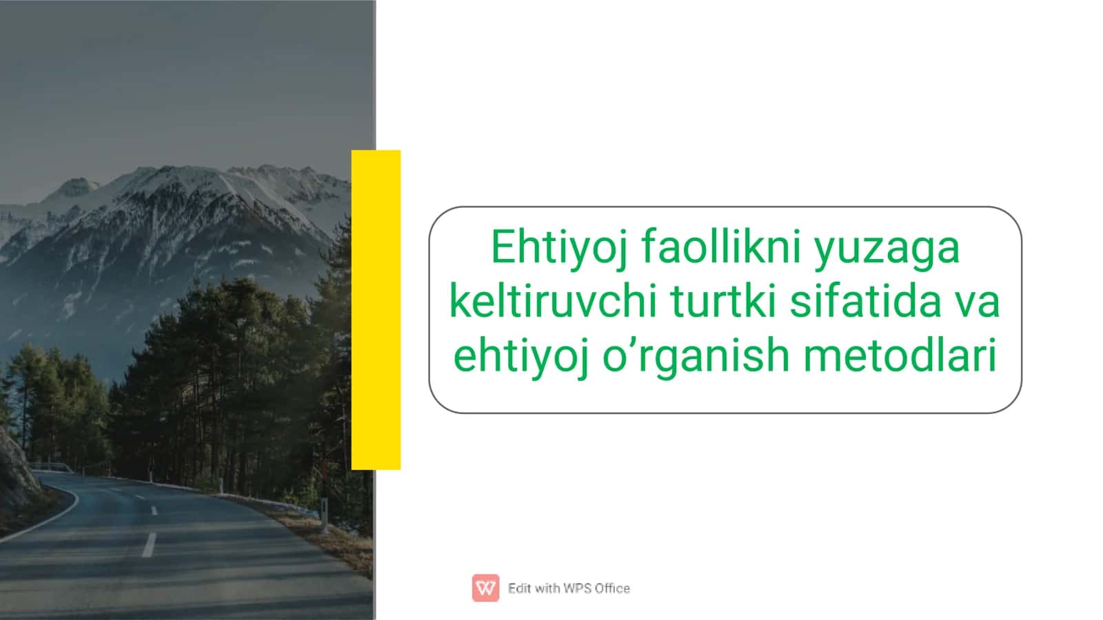 Ehtiyoj va zaruriyatning tuShunchasi 1
