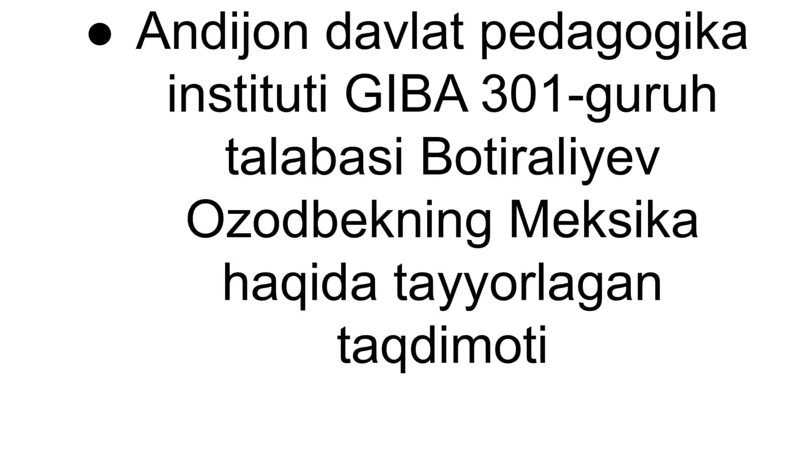 Meksika haqida ma’lumot 1