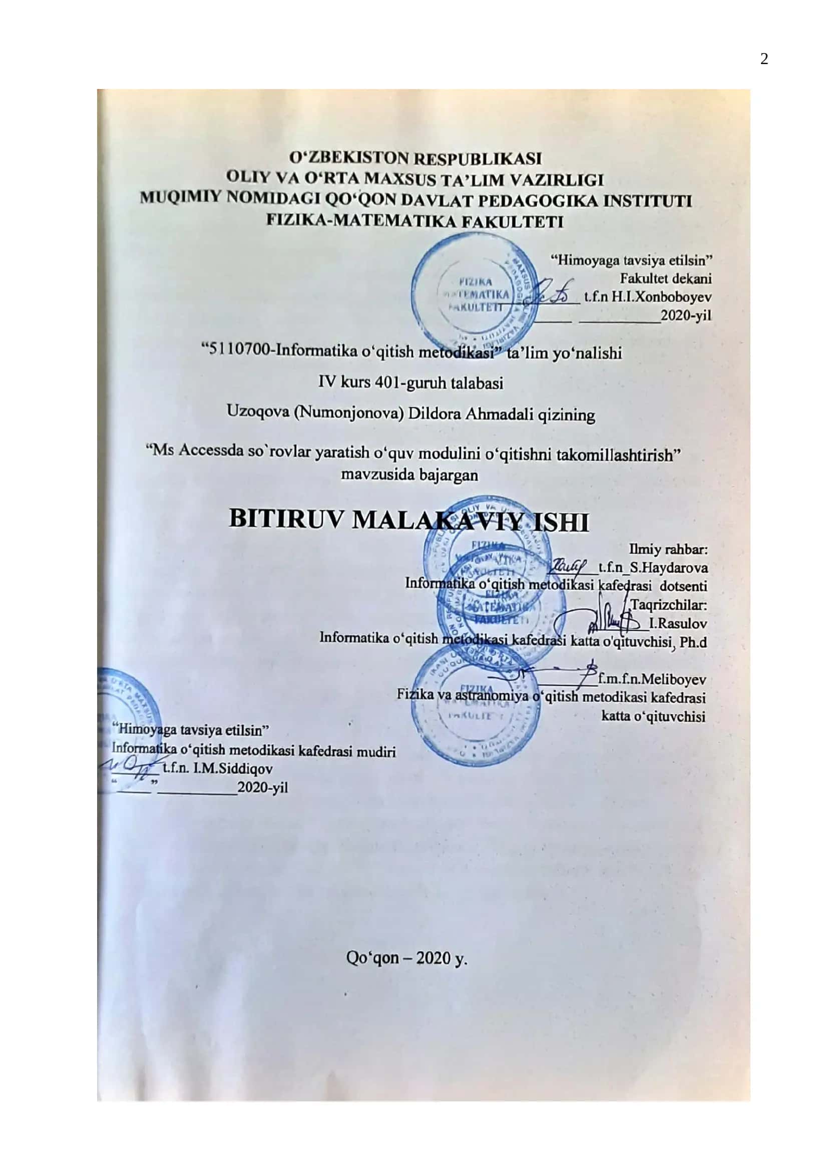 MS ACCESS DASTURI VA UNING IMKONIYATLARI 1