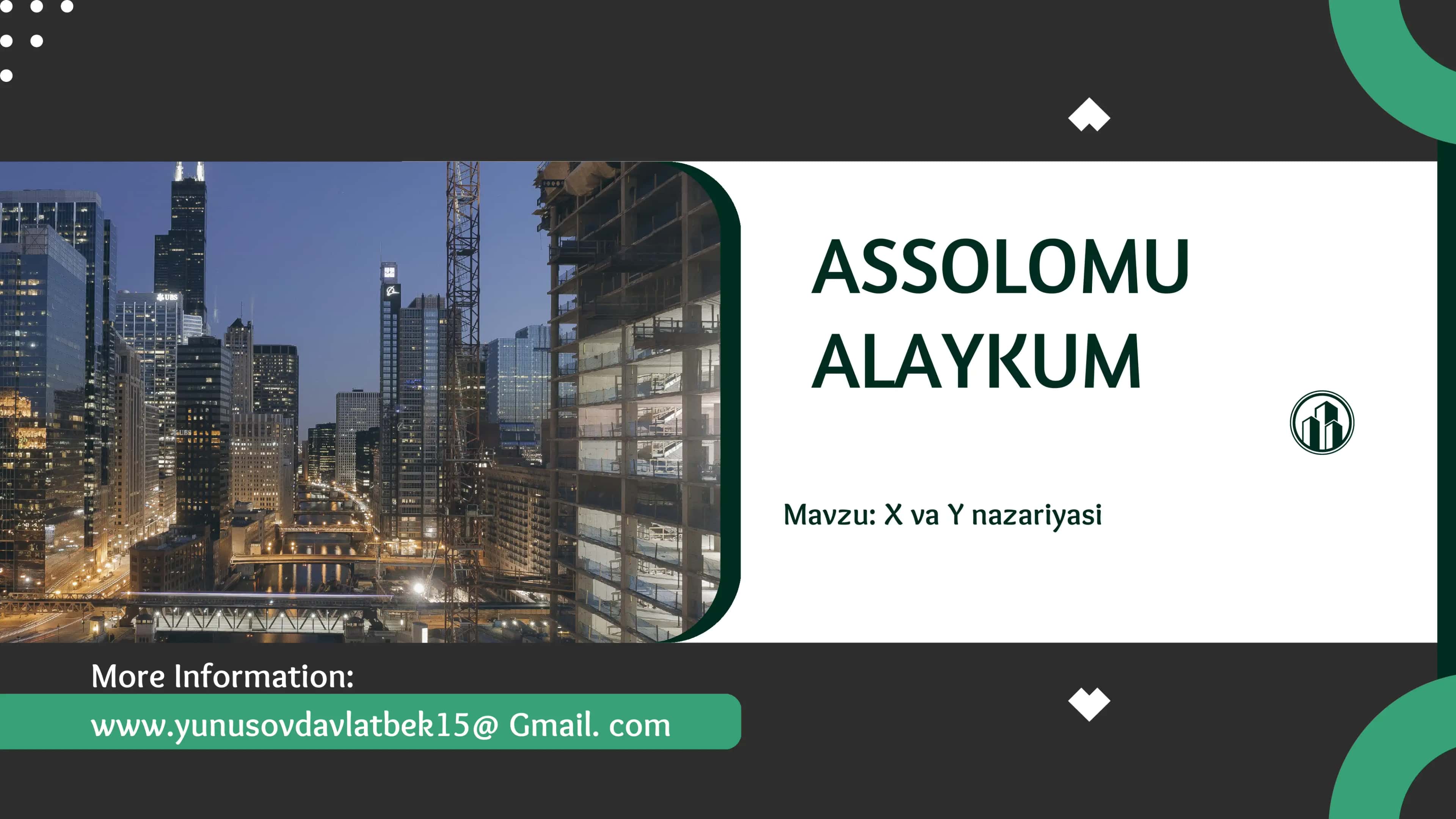 X va Y nazariyasi 1