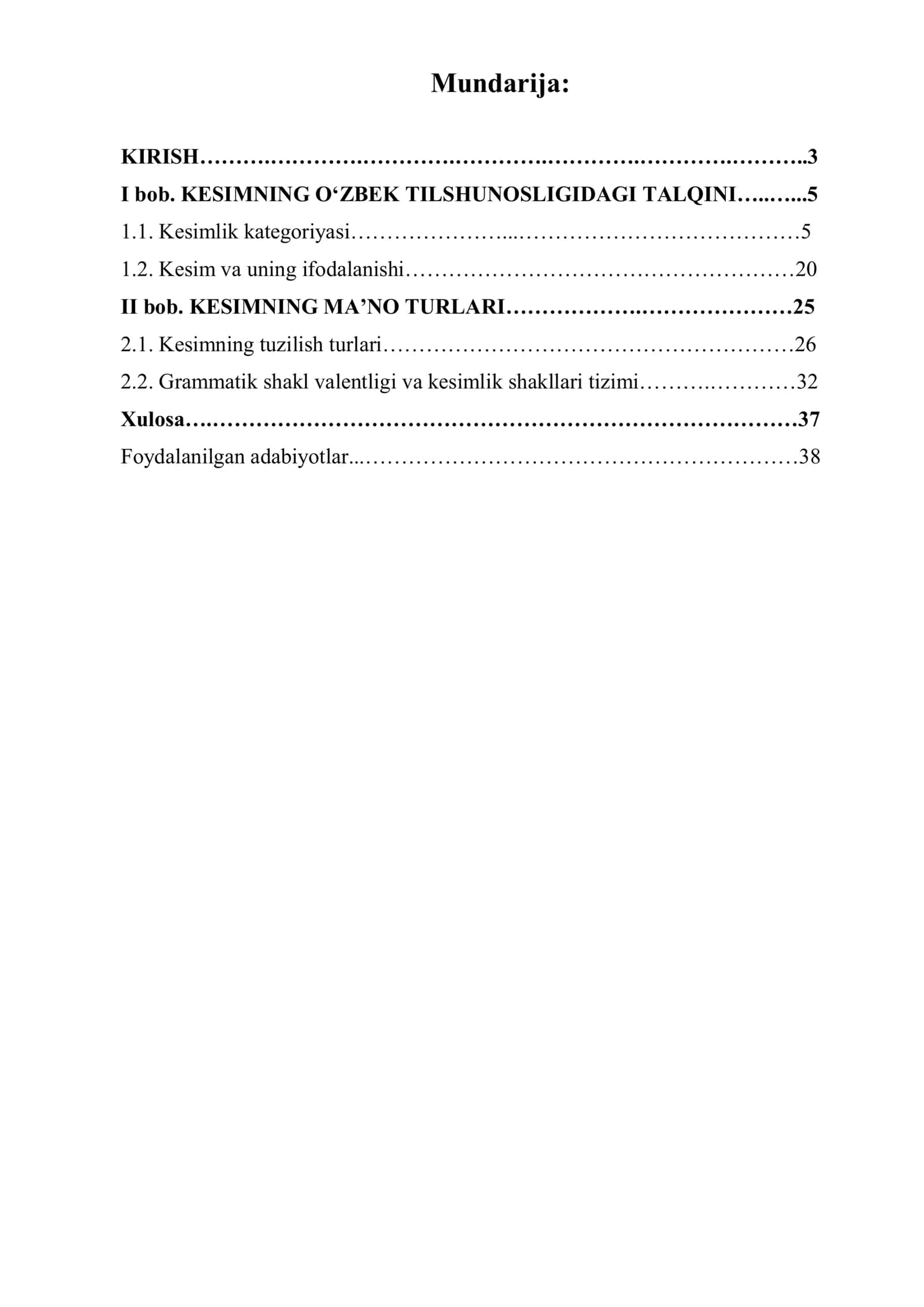 KESIMNING OʻZBEK TILSHUNOSLIGIDAGI TALQINI 1
