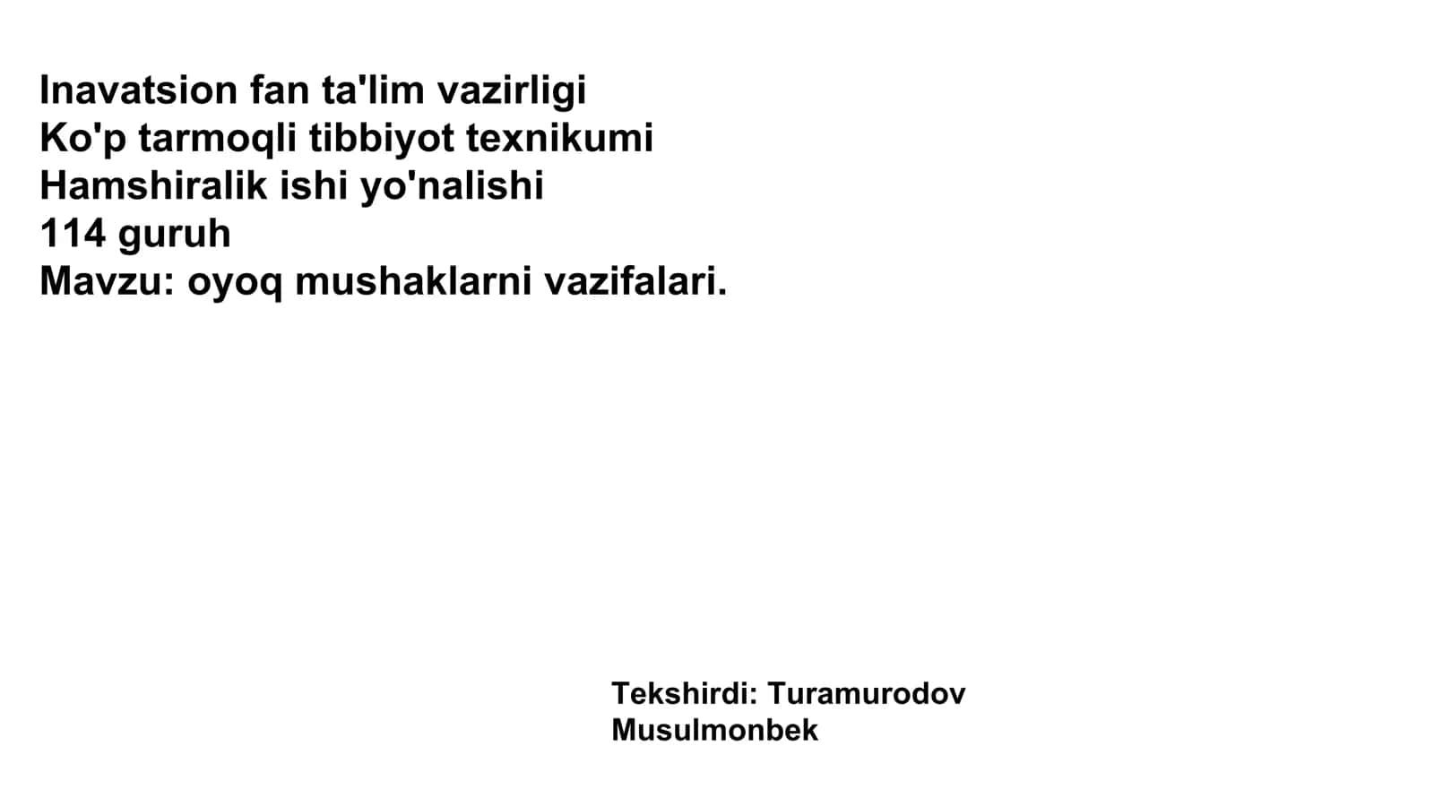 Oyoq mushaklarni vazifalari 1
