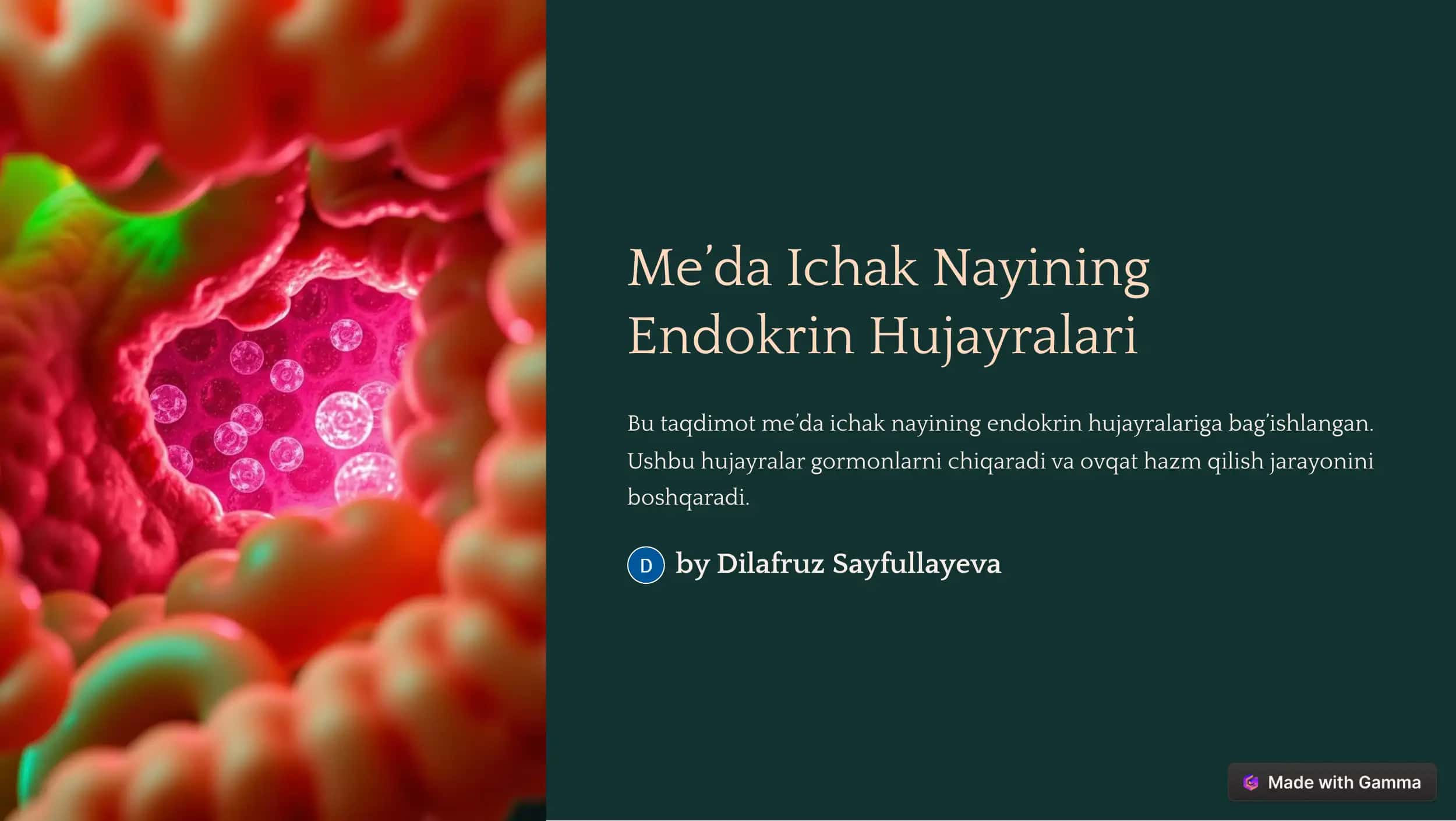 Me’da Ichak Nayining Endokrin Hujayralari 1