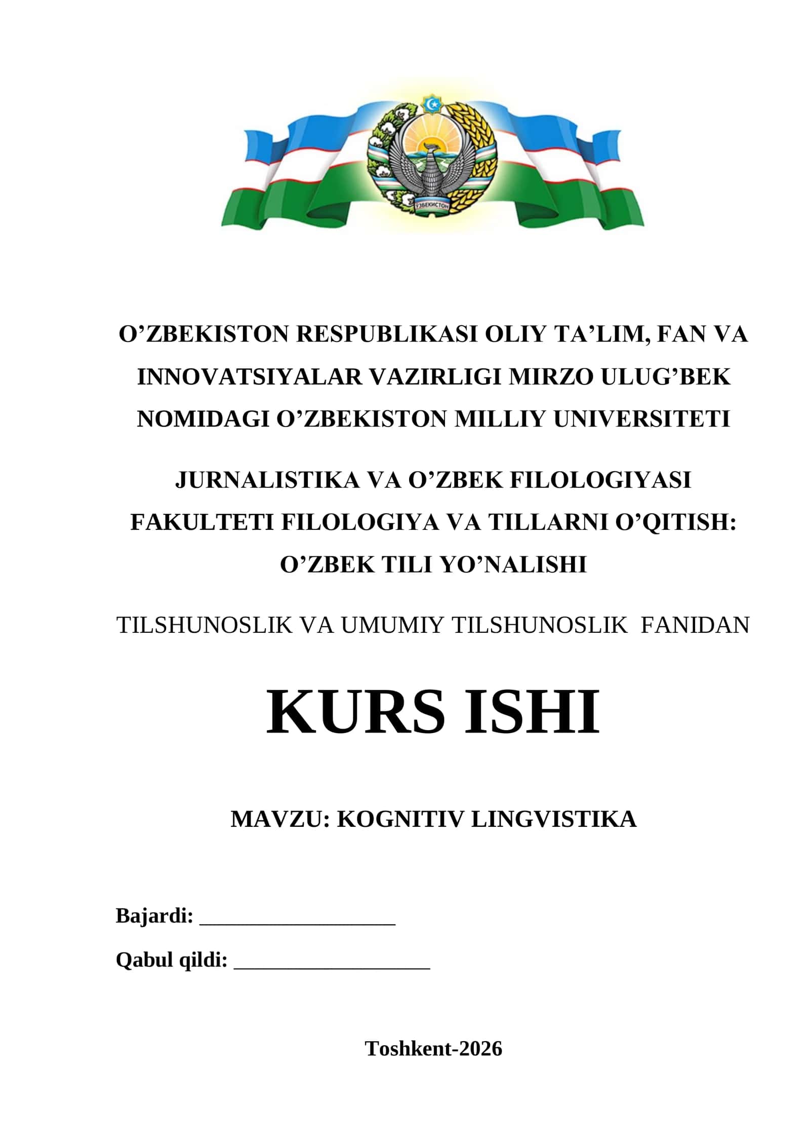 KOGNITIV LINGVISTIKA 1