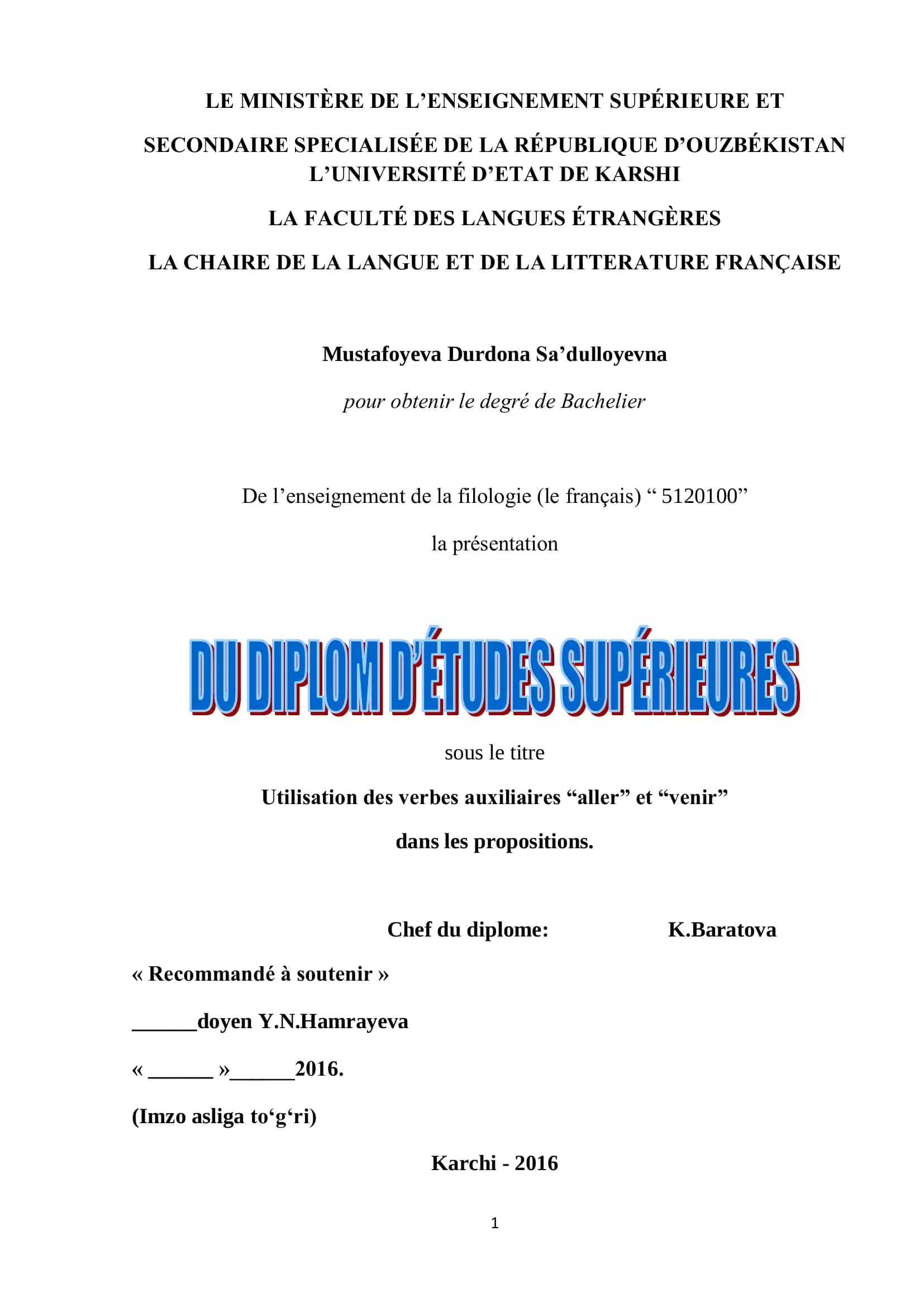 Utilisation des verbes auxiliaires "aller" et "venir" dans les propositions 1